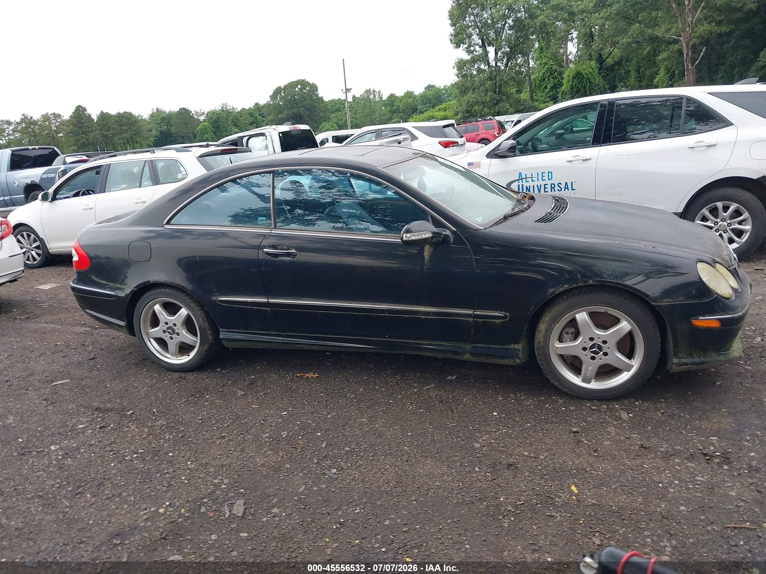 2004 Mercedes-benz Clk 500 Black vin: WDBTJ75J44F077783