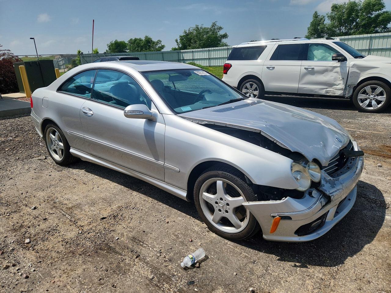 2003 Mercedes-benz Clk 500 Silver vin: WDBTJ75J53F041082