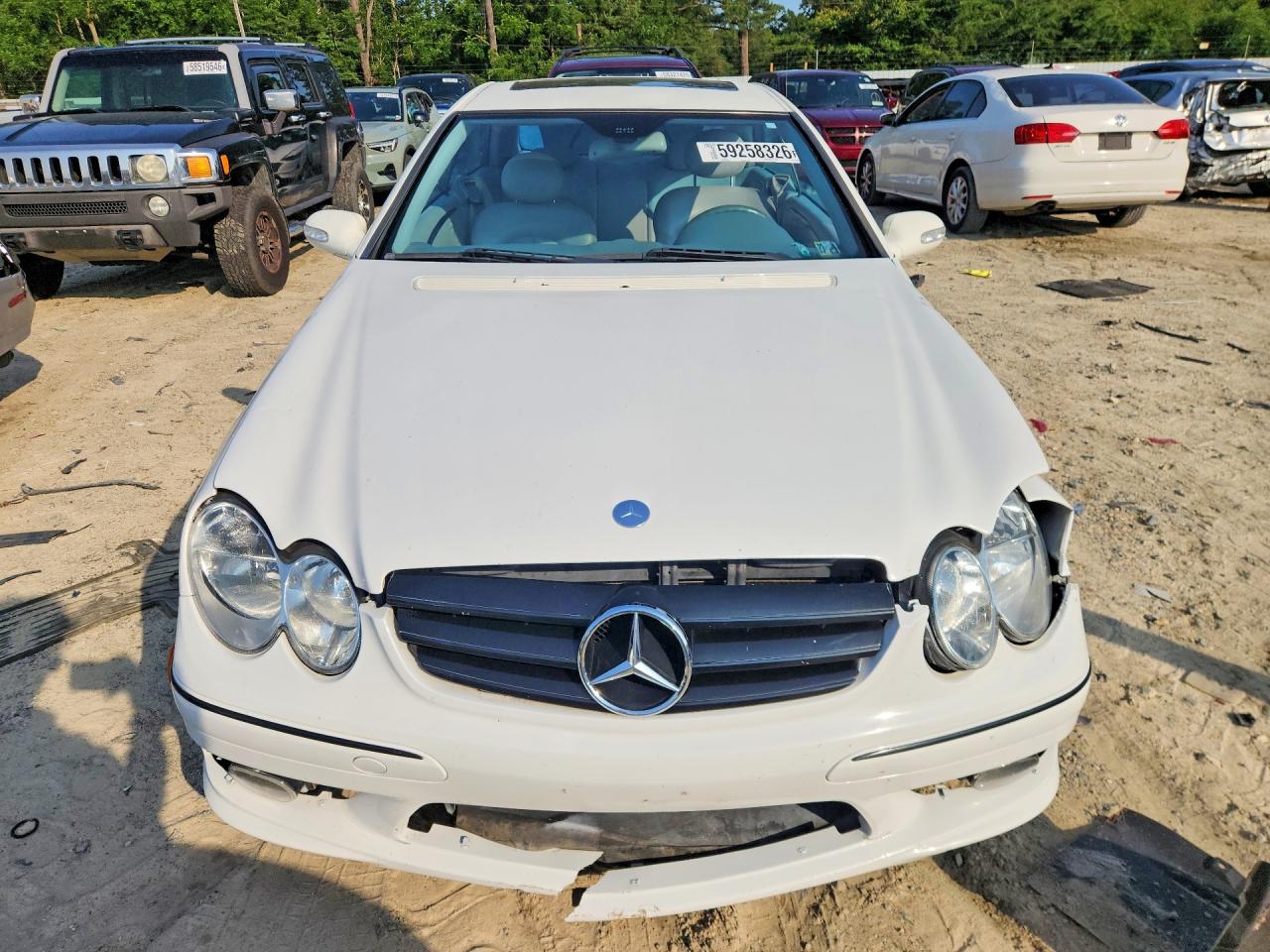 2004 Mercedes-benz Clk 500 White vin: WDBTJ75J64F079552