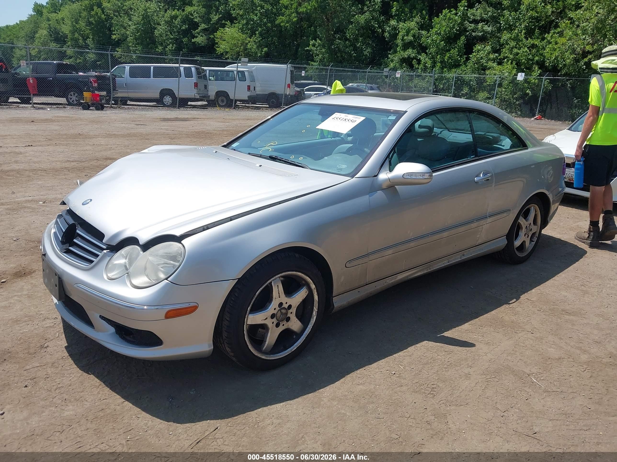 2003 Mercedes-benz Clk 500   Silver vin: WDBTJ75J83F053310
