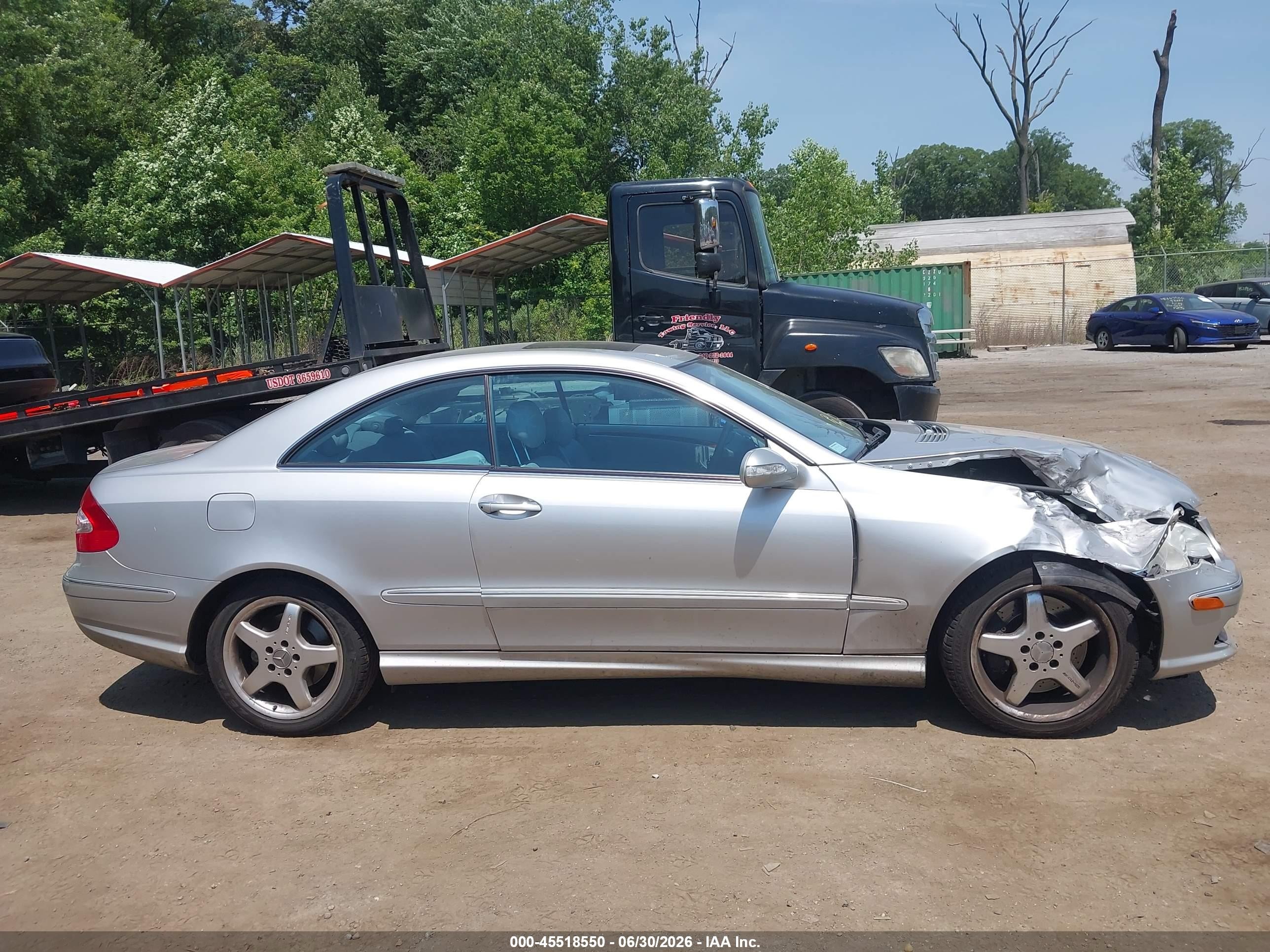2003 Mercedes-benz Clk 500   Silver vin: WDBTJ75J83F053310