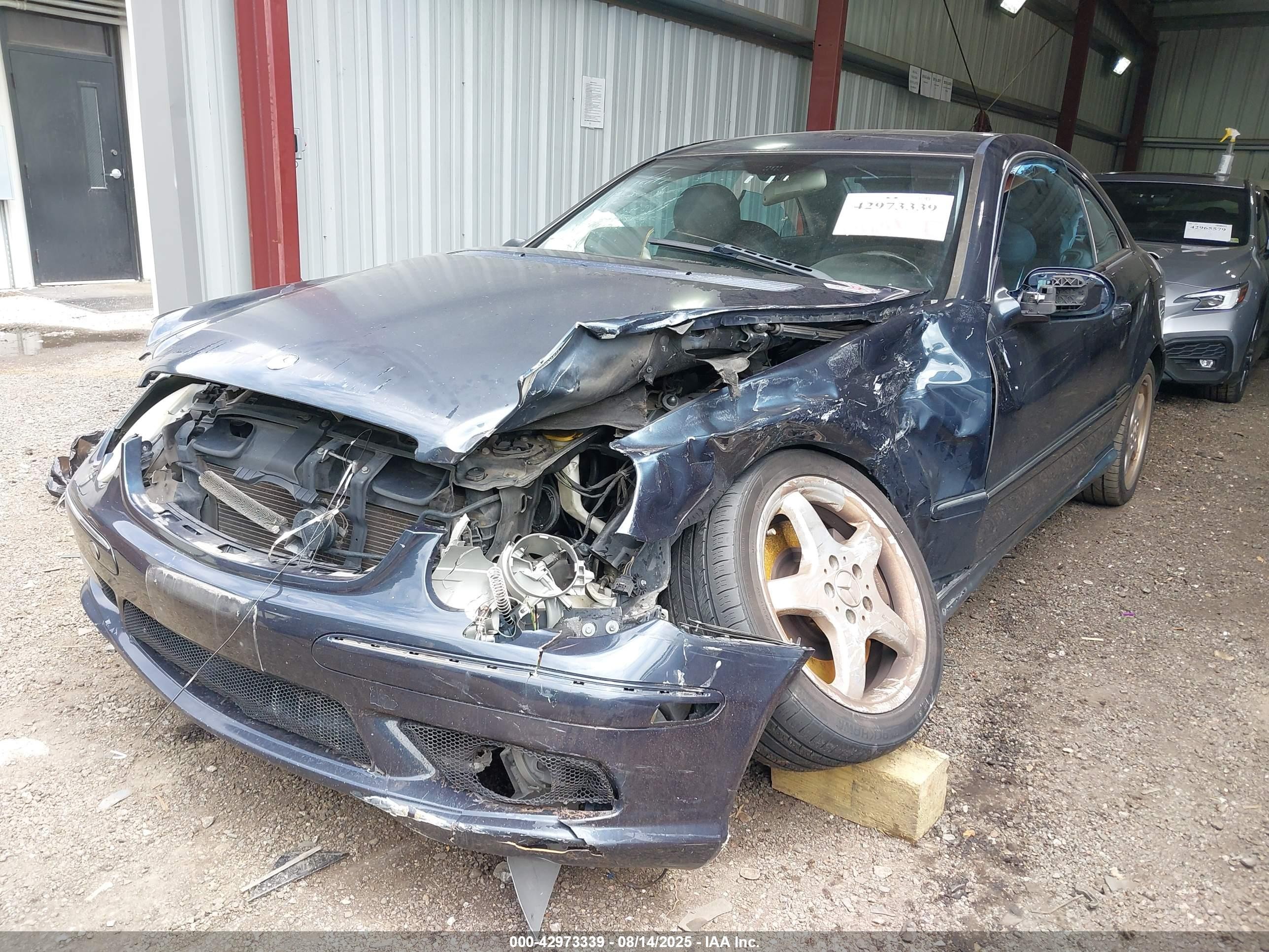 2003 Mercedes-benz Clk 500   Blue vin: WDBTJ75J93F052568