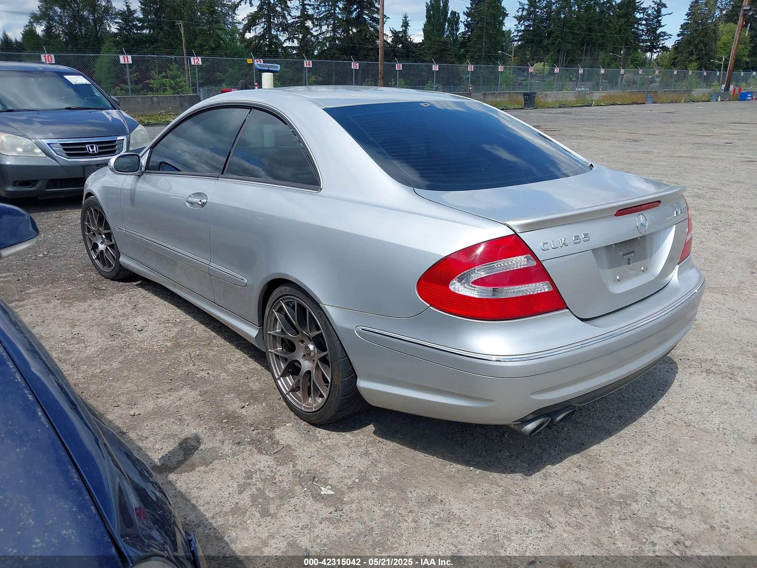2003 Mercedes-benz Clk 55 Amg   Silver vin: WDBTJ76H13F035842