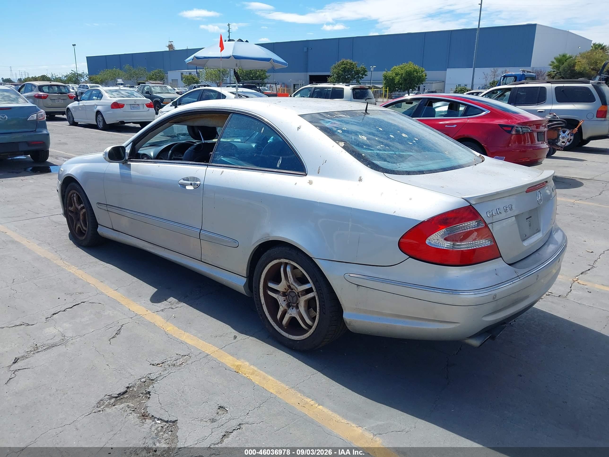 2004 Mercedes-benz Clk 55 Amg   Silver vin: WDBTJ76H64F103120