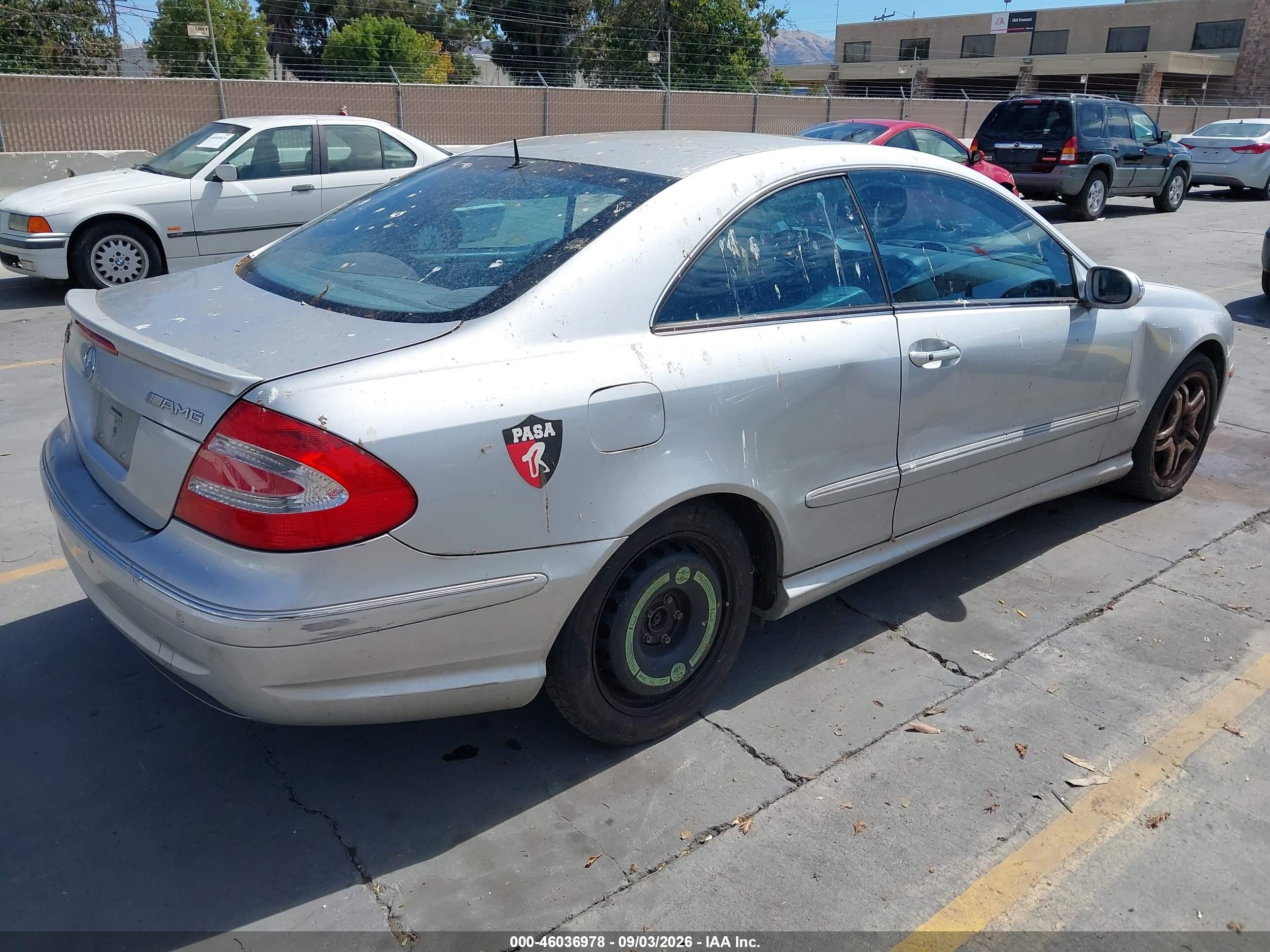 2004 Mercedes-benz Clk 55 Amg   Silver vin: WDBTJ76H64F103120
