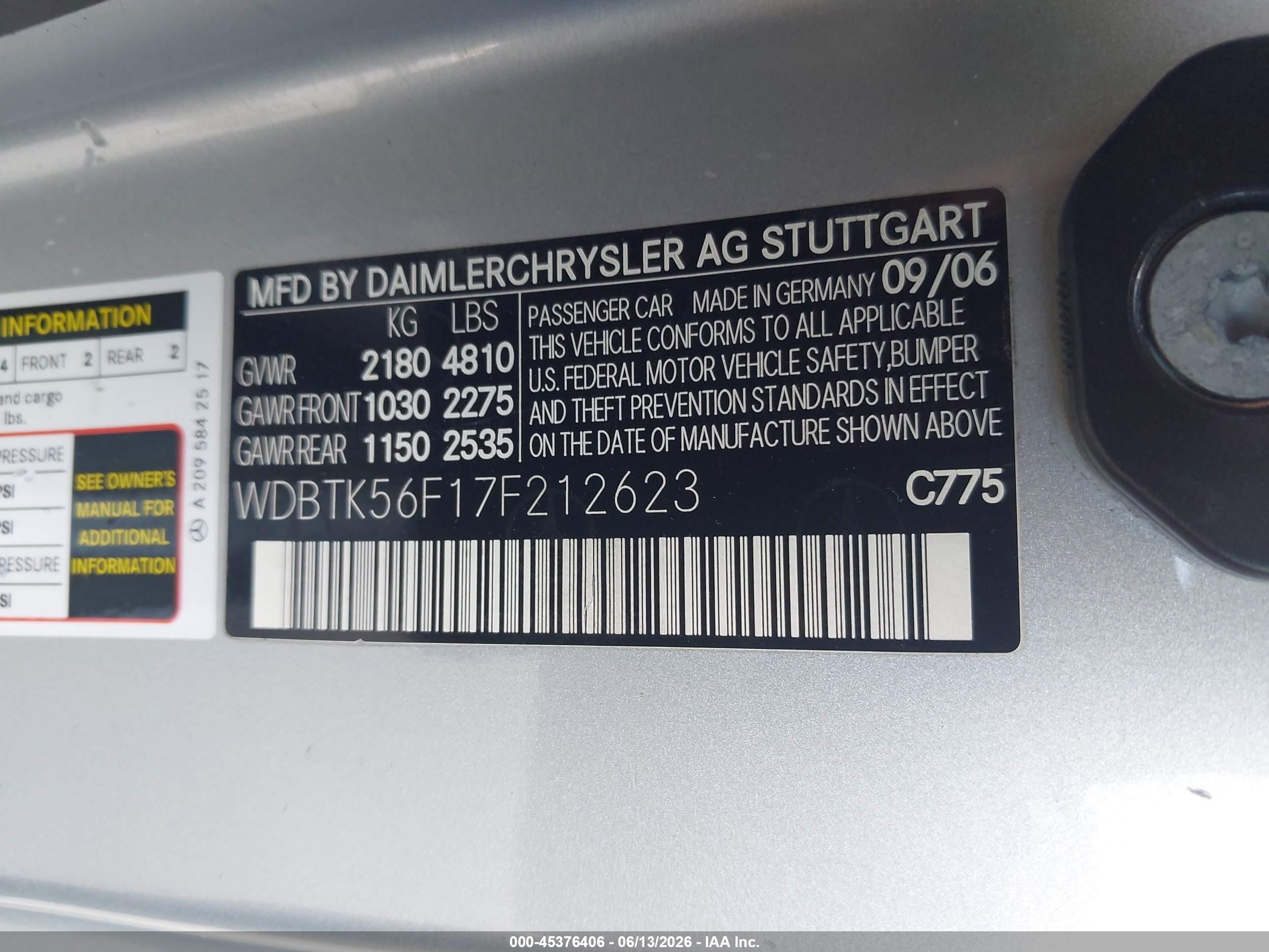 2007 Mercedes-benz Clk 350   Silver vin: WDBTK56F17F212623