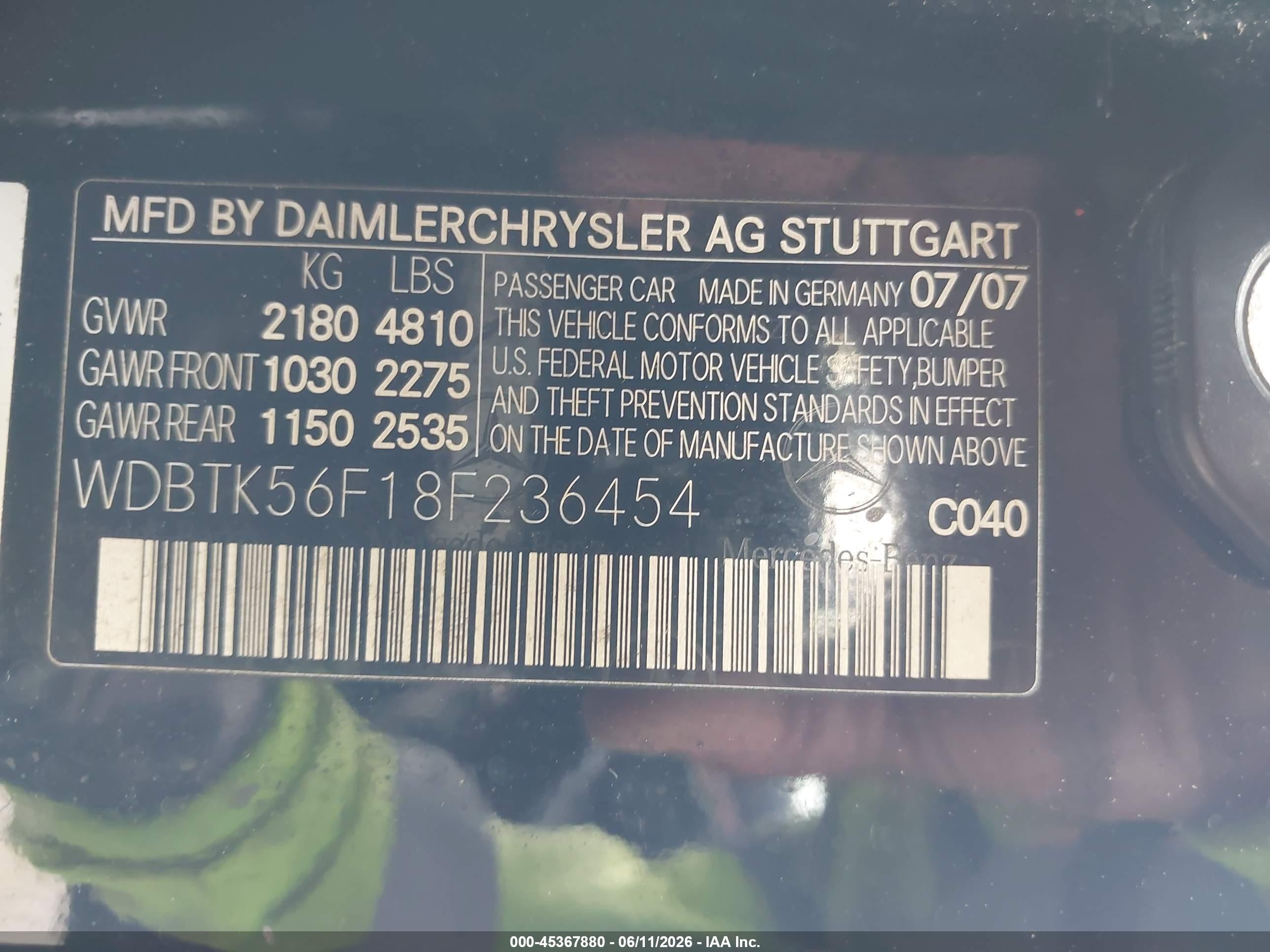 2008 Mercedes-benz Clk 350   Black vin: WDBTK56F18F236454