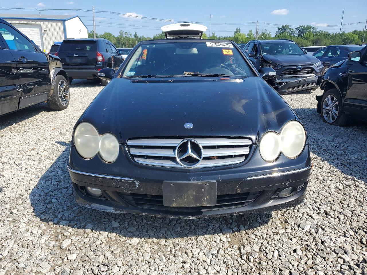 2007 Mercedes-benz Clk 350 Black vin: WDBTK56F27T080604