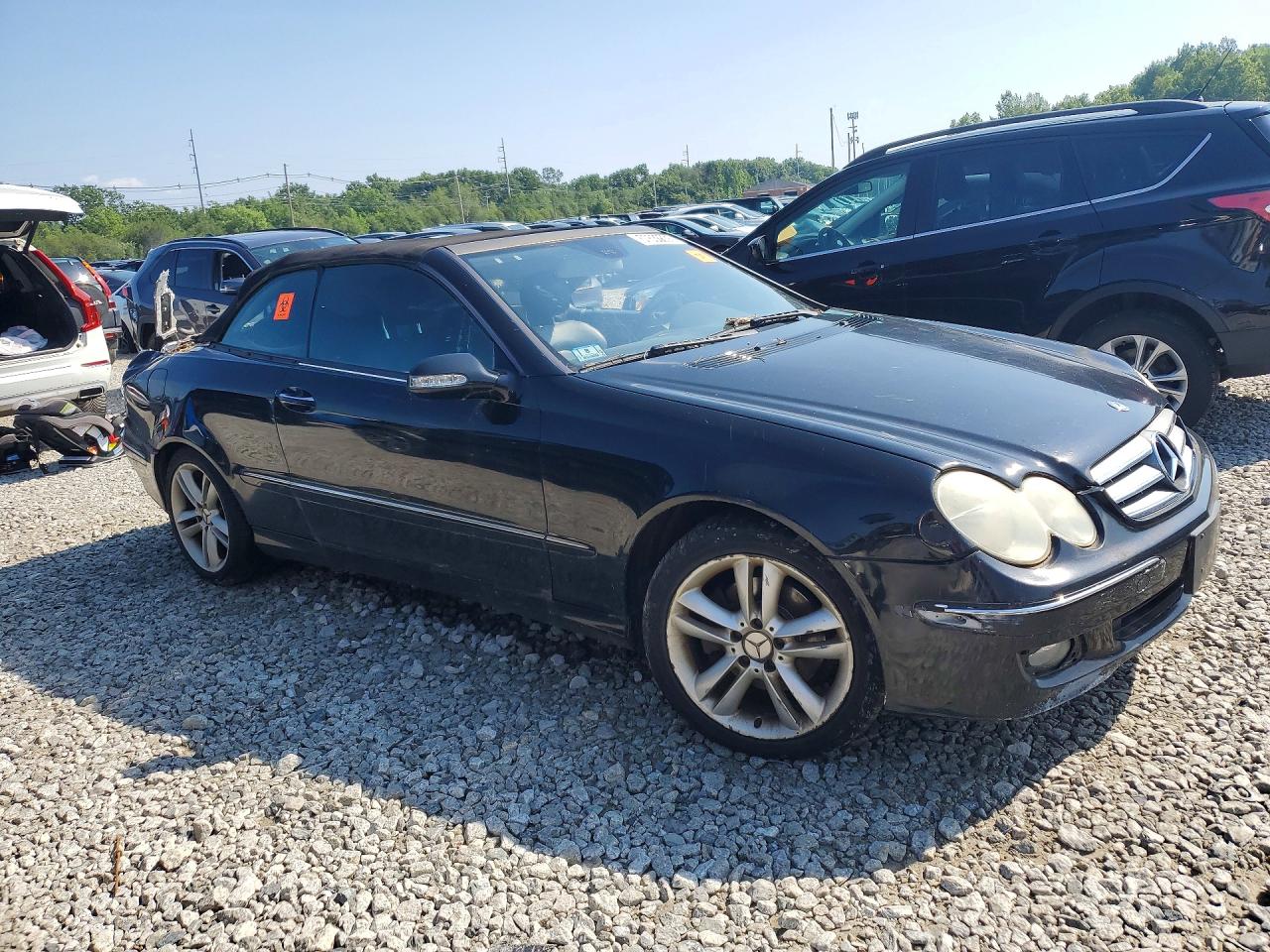 2007 Mercedes-benz Clk 350 Black vin: WDBTK56F27T080604