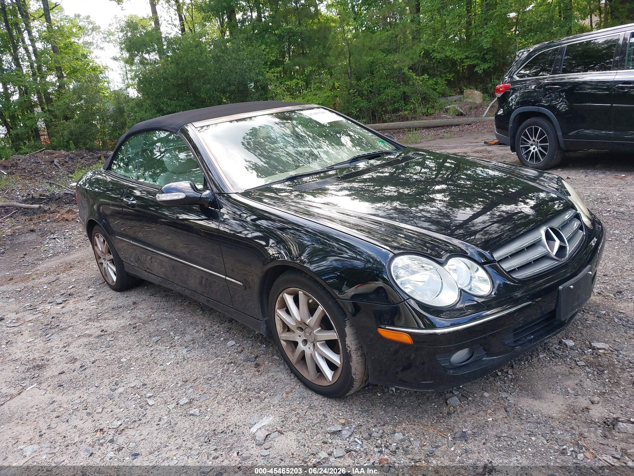 2007 Mercedes-benz Clk 350   Black vin: WDBTK56F37F218505
