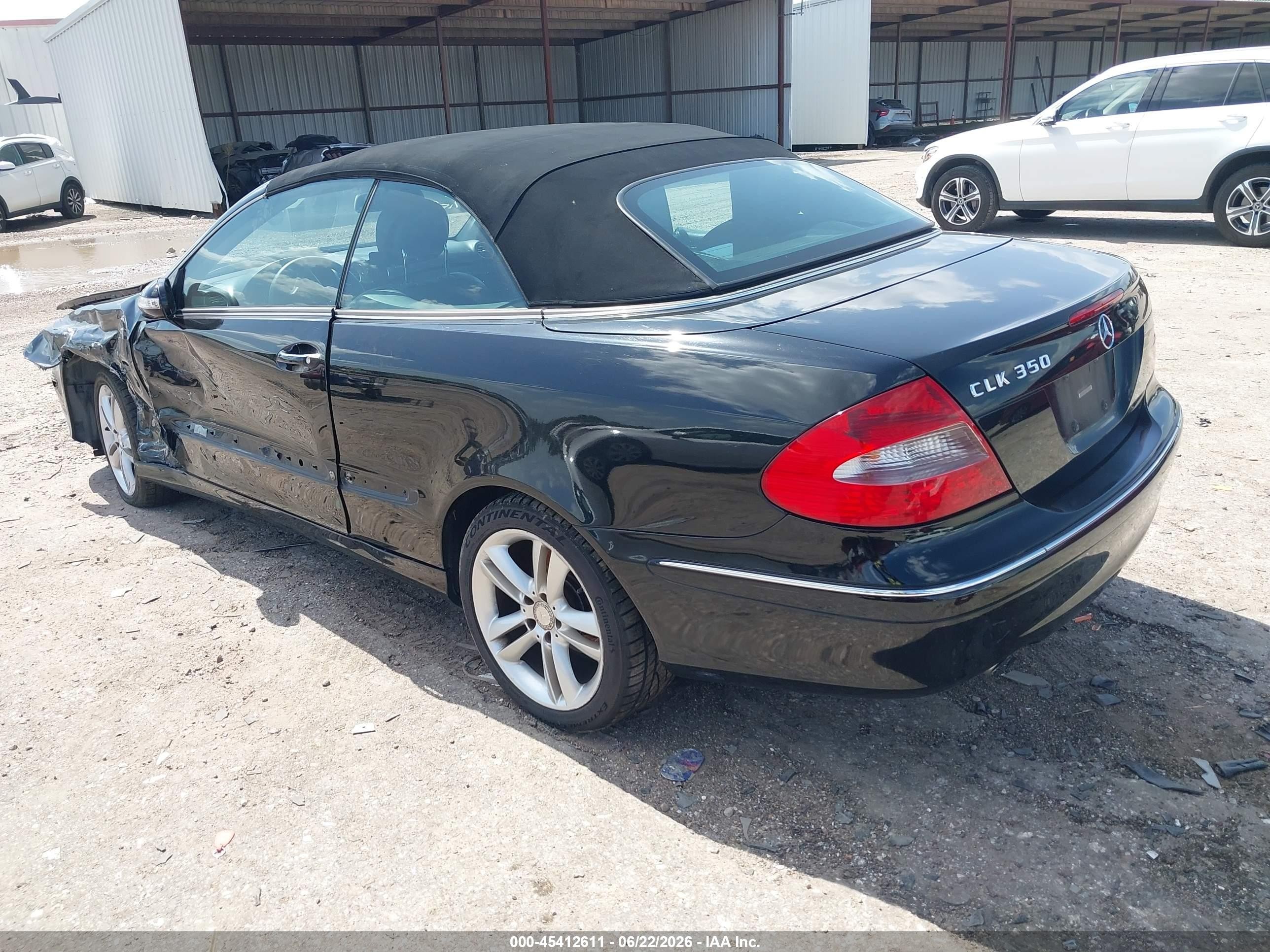 2008 Mercedes-benz Clk 350   Black vin: WDBTK56F48T093050