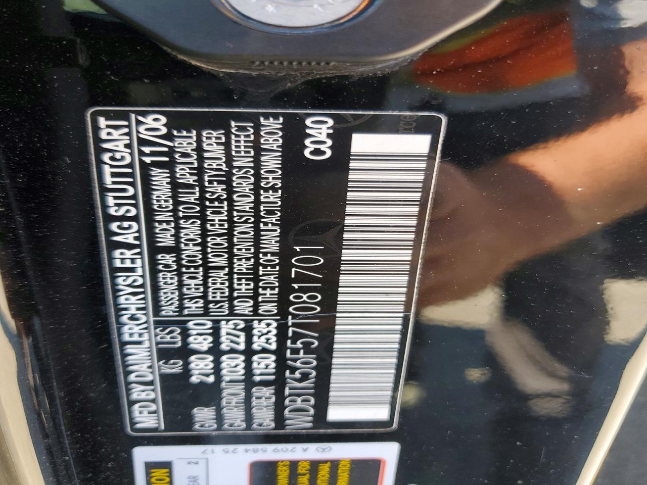 2007 Mercedes-benz Clk 350 Black vin: WDBTK56F57T081701