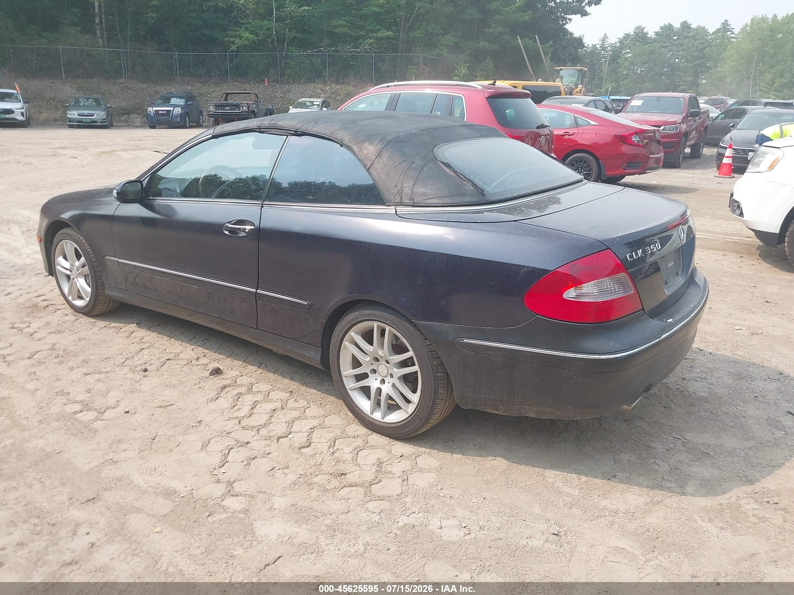 2009 Mercedes-benz Clk 350 Black vin: WDBTK56F59T101593