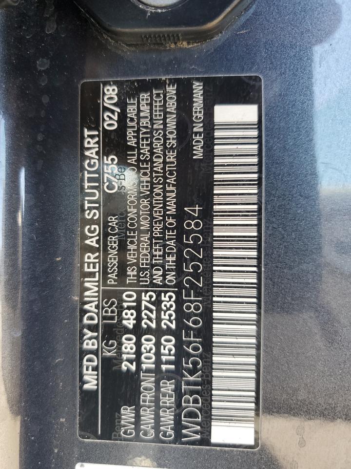 2008 Mercedes-benz Clk 350 Charcoal vin: WDBTK56F68F252584