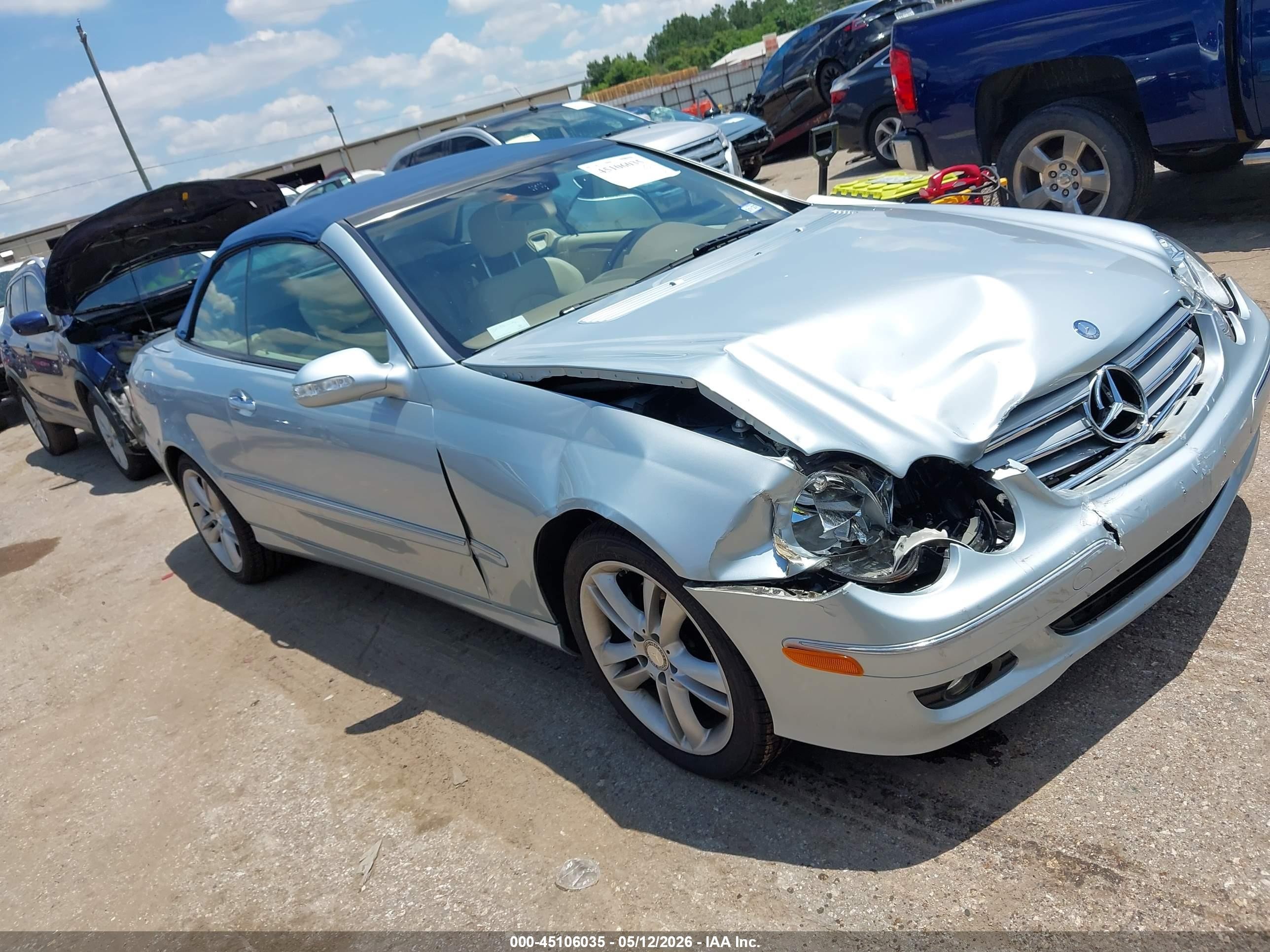2008 Mercedes-benz Clk 350   Light Blue vin: WDBTK56F78T099229