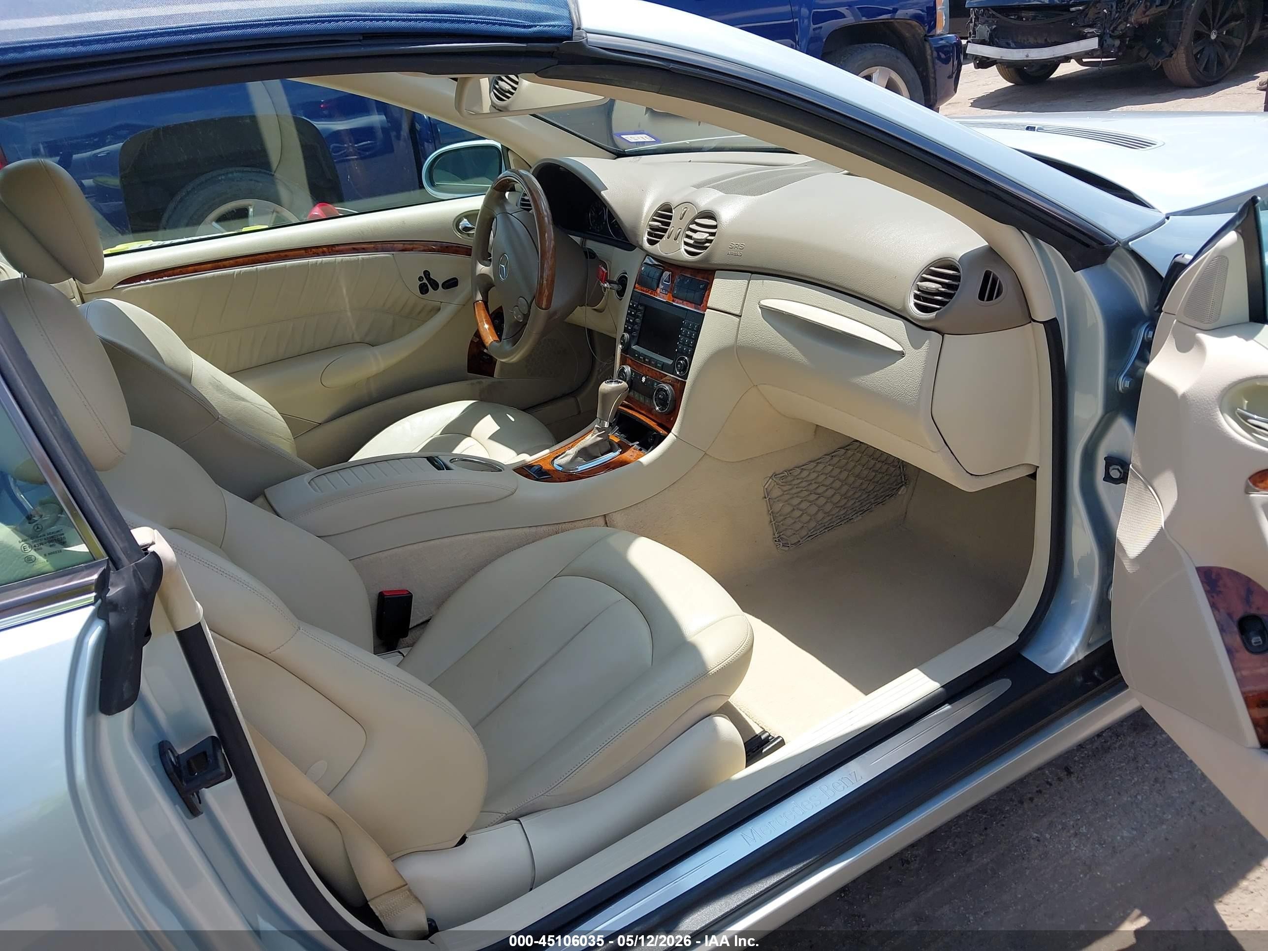 2008 Mercedes-benz Clk 350   Light Blue vin: WDBTK56F78T099229