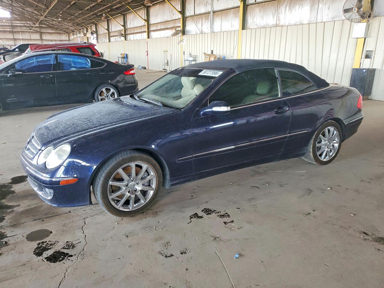 2007 Mercedes-benz Clk 350 Blue vin: WDBTK56F87F213784