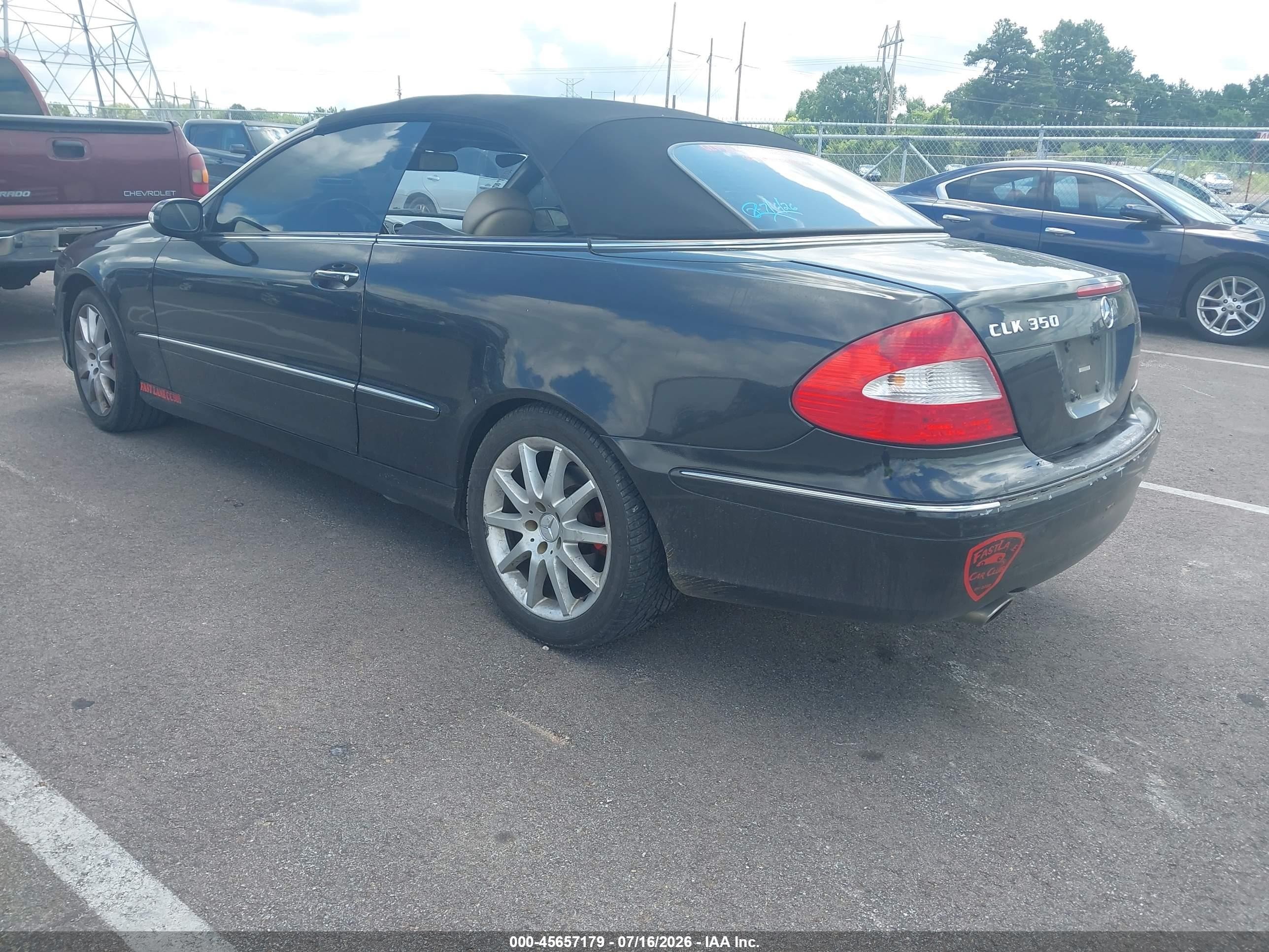 2007 Mercedes-benz Clk 350   Black vin: WDBTK56F87F231301