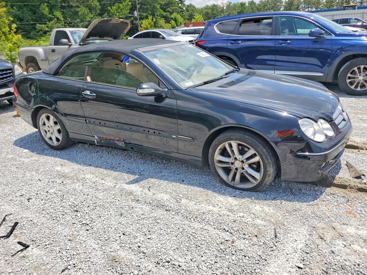 2008 Mercedes-benz Clk 350 Black vin: WDBTK56F88F236094
