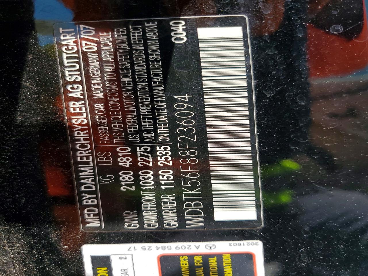 2008 Mercedes-benz Clk 350 Black vin: WDBTK56F88F236094