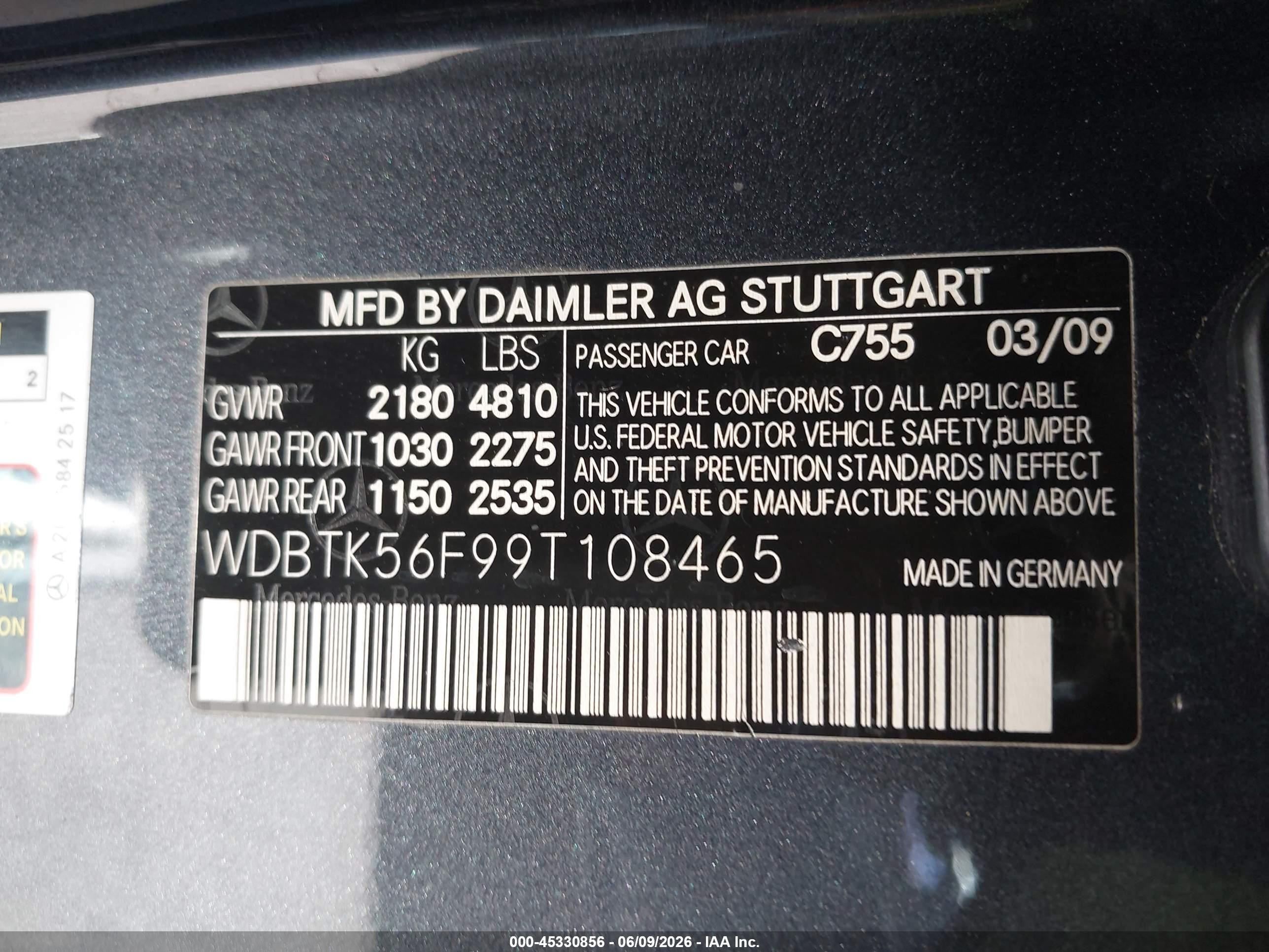 2009 Mercedes-benz Clk 350   Gray vin: WDBTK56F99T108465