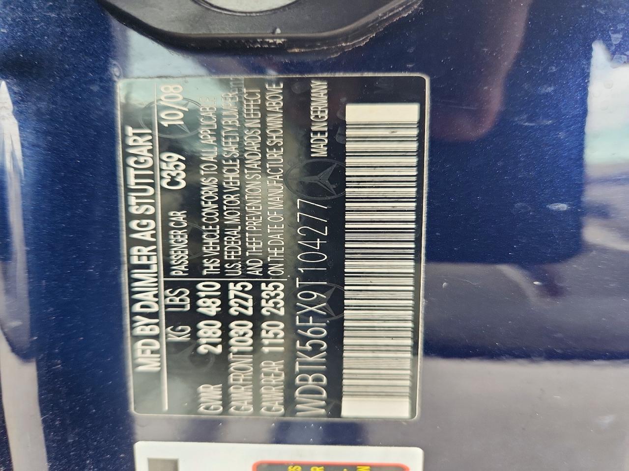 2009 Mercedes-benz Clk 350 Blue vin: WDBTK56FX9T104277