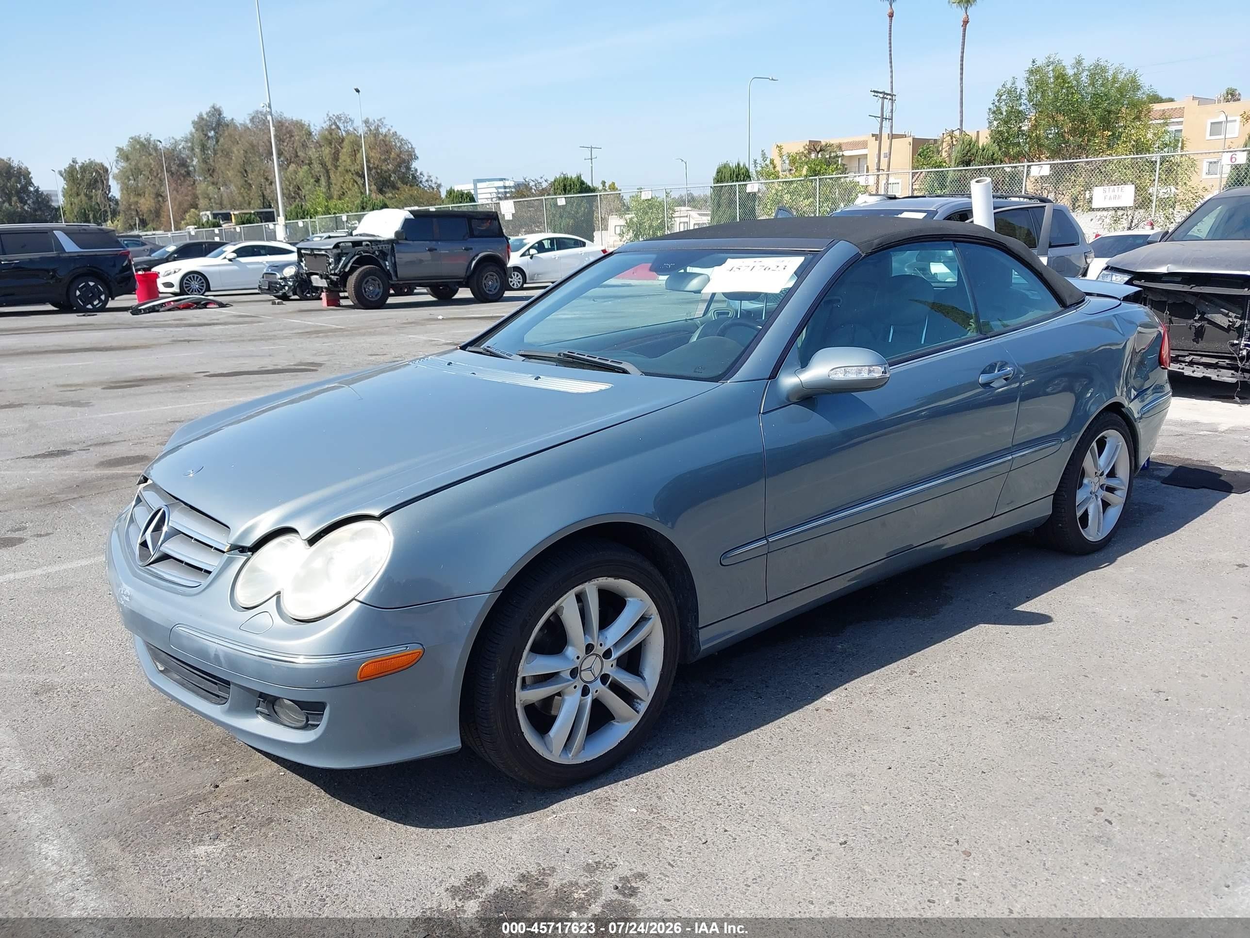 2006 Mercedes-benz Clk 350 Light Blue vin: WDBTK56G06T064411