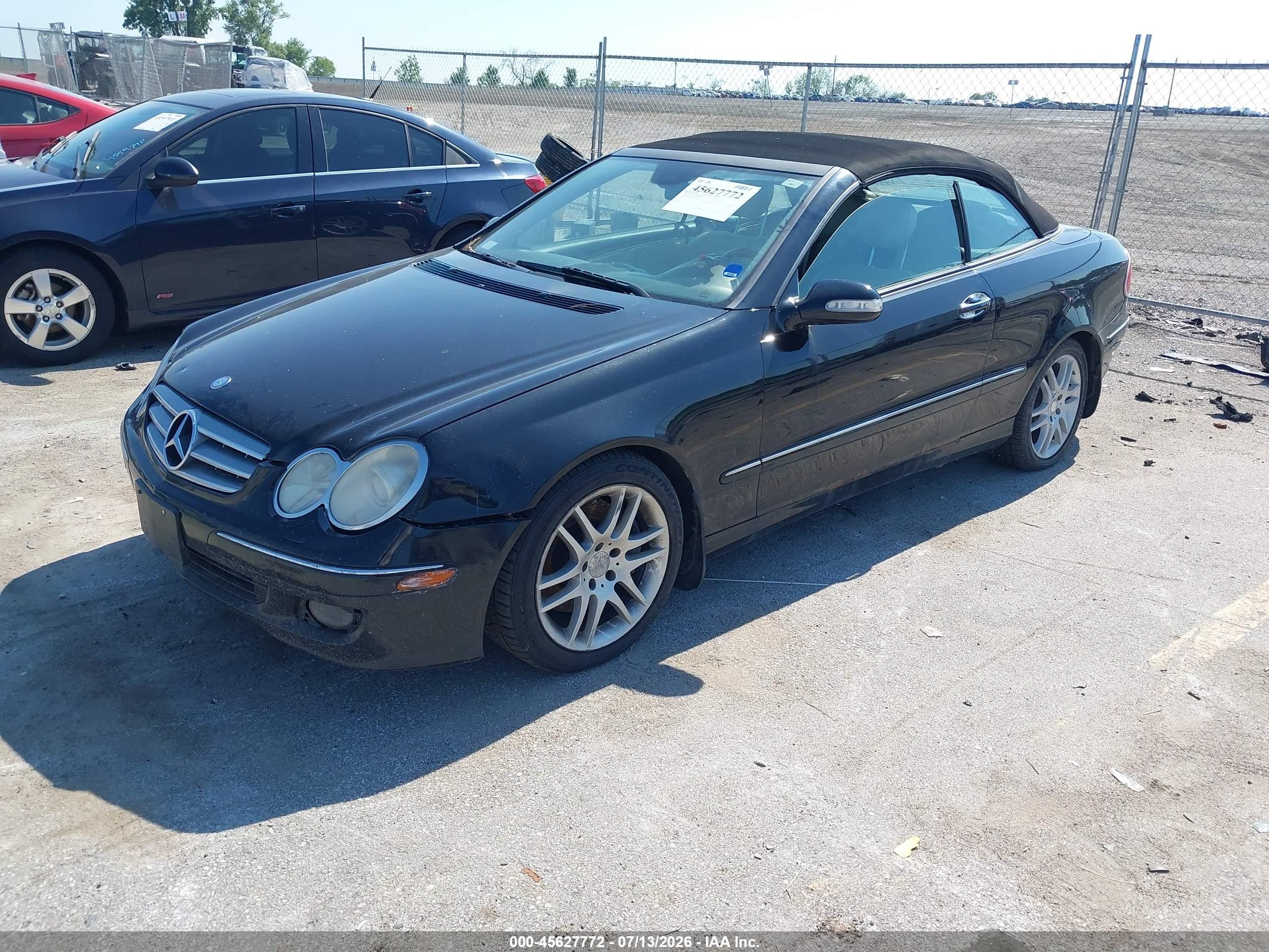 2008 Mercedes-benz Clk 350 Black vin: WDBTK56G08T089991