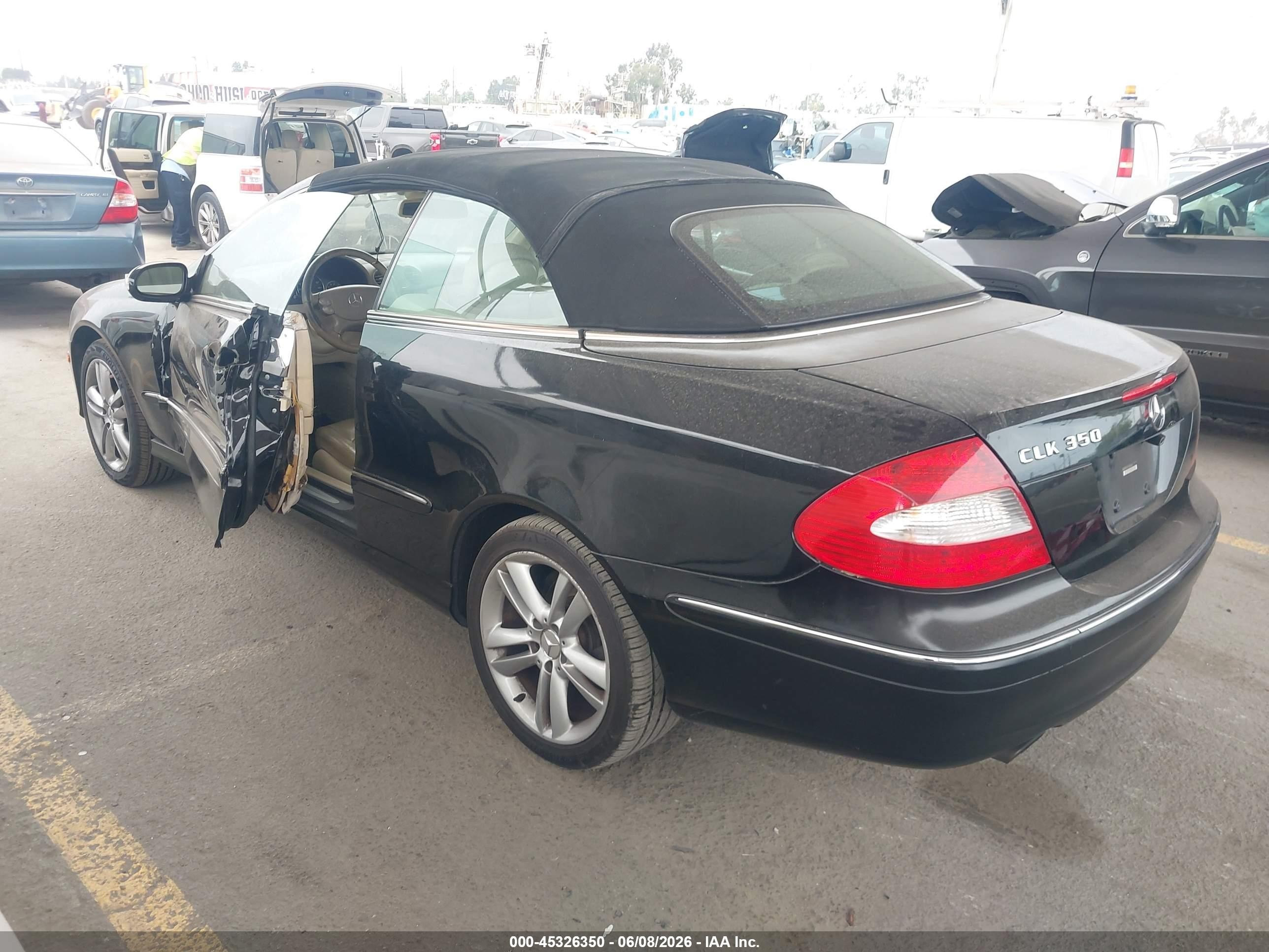 2006 Mercedes-benz Clk 350   Black vin: WDBTK56G16T064126