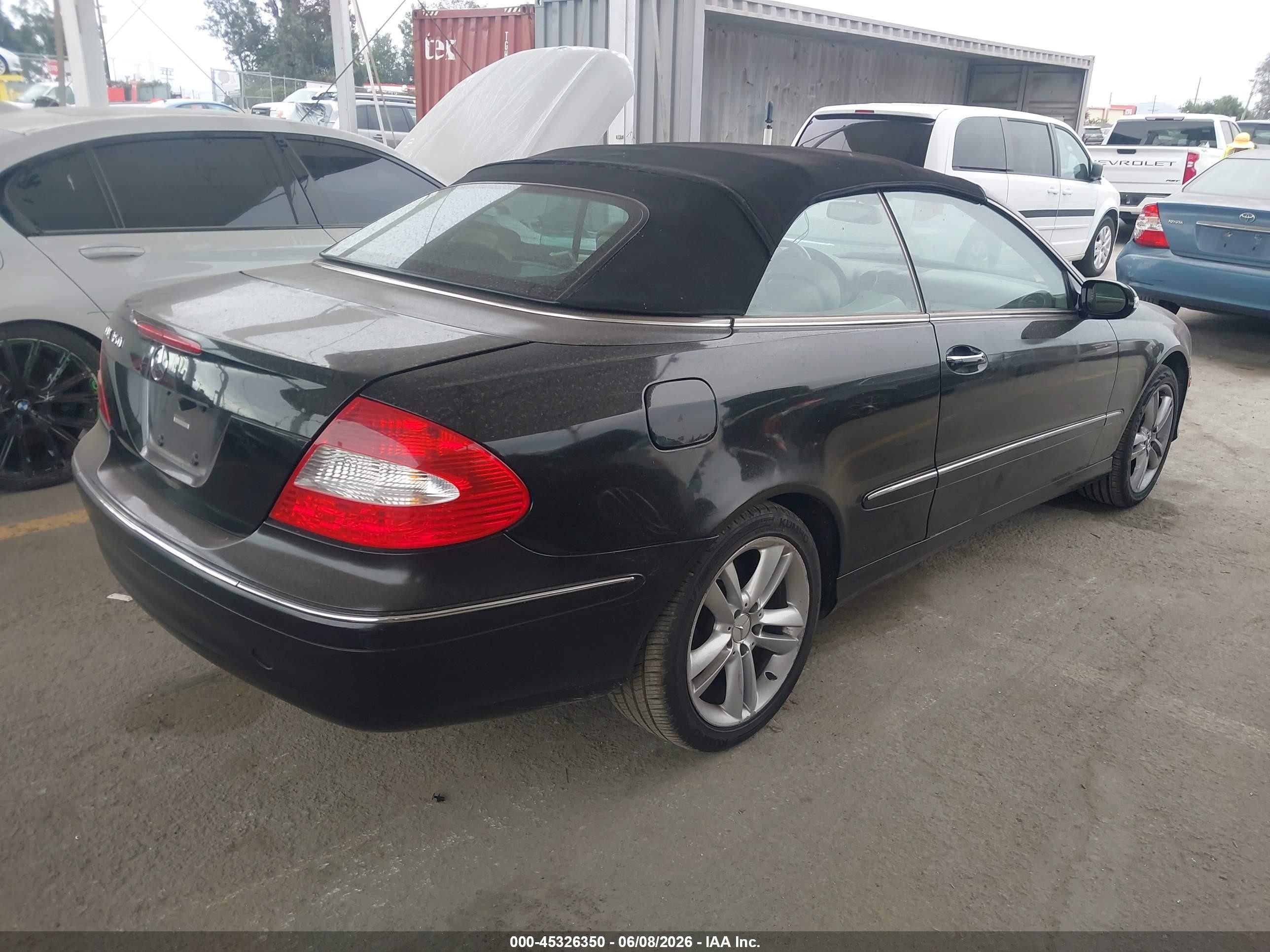 2006 Mercedes-benz Clk 350   Black vin: WDBTK56G16T064126