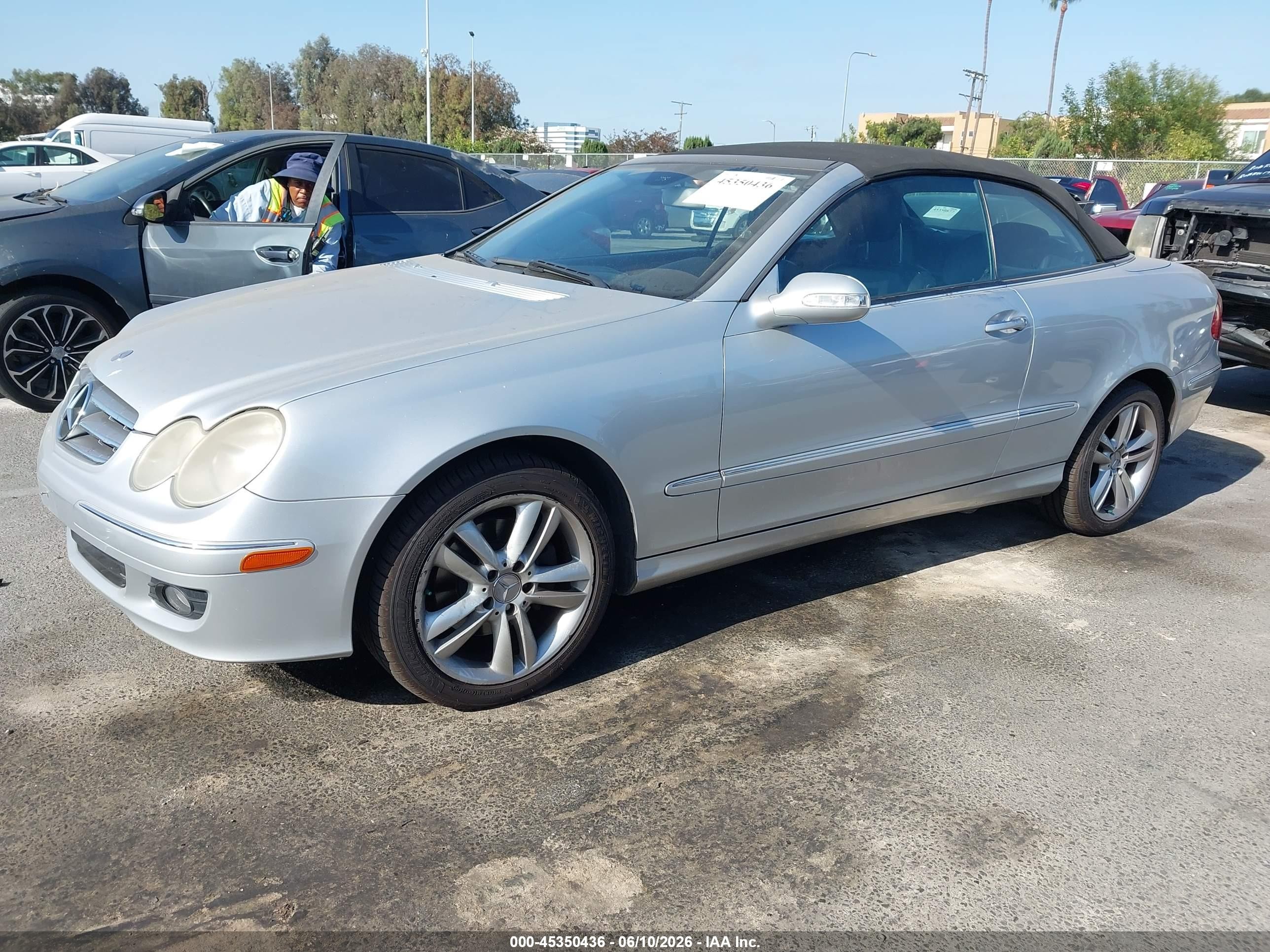 2007 Mercedes-benz Clk 350 Silver vin: WDBTK56G57F208681