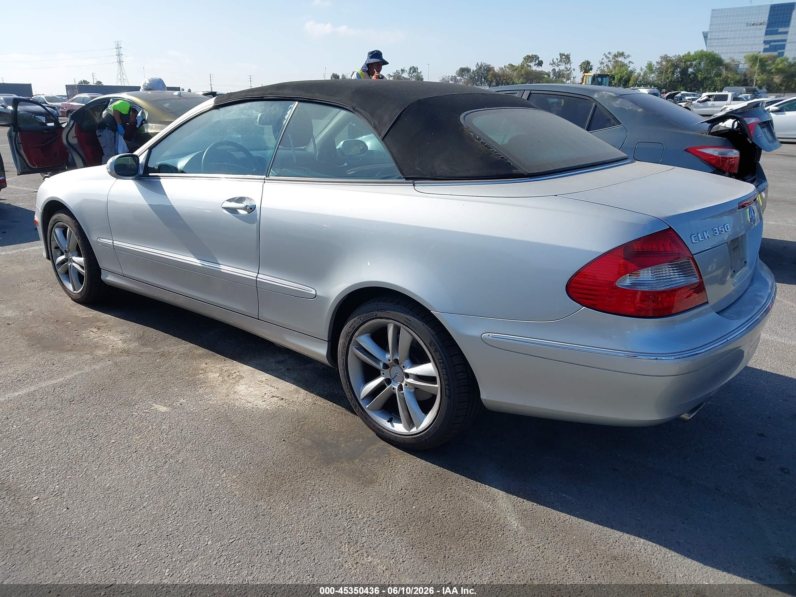 2007 Mercedes-benz Clk 350 Silver vin: WDBTK56G57F208681