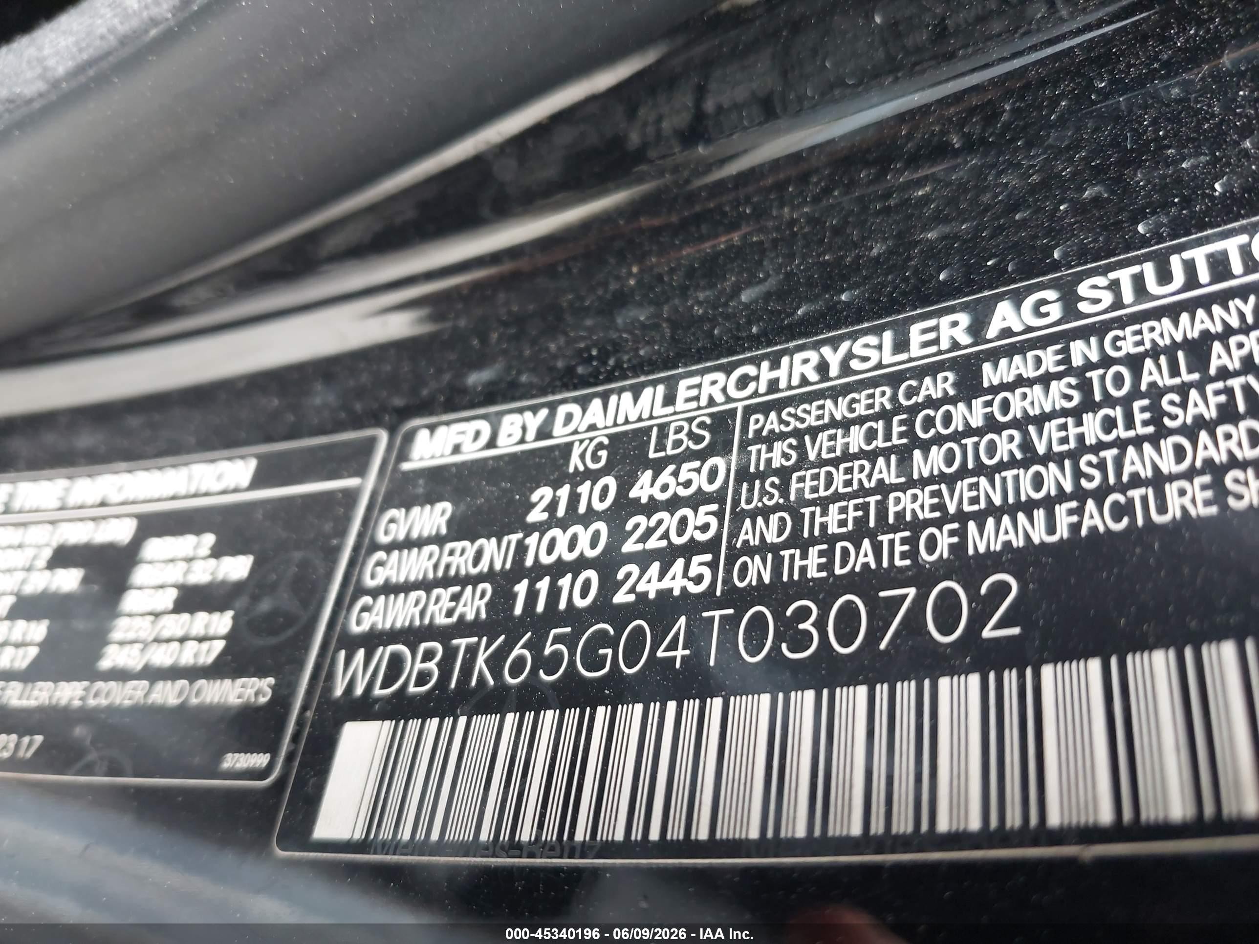 2004 Mercedes-benz Clk 320   Черный vin: WDBTK65G04T030702