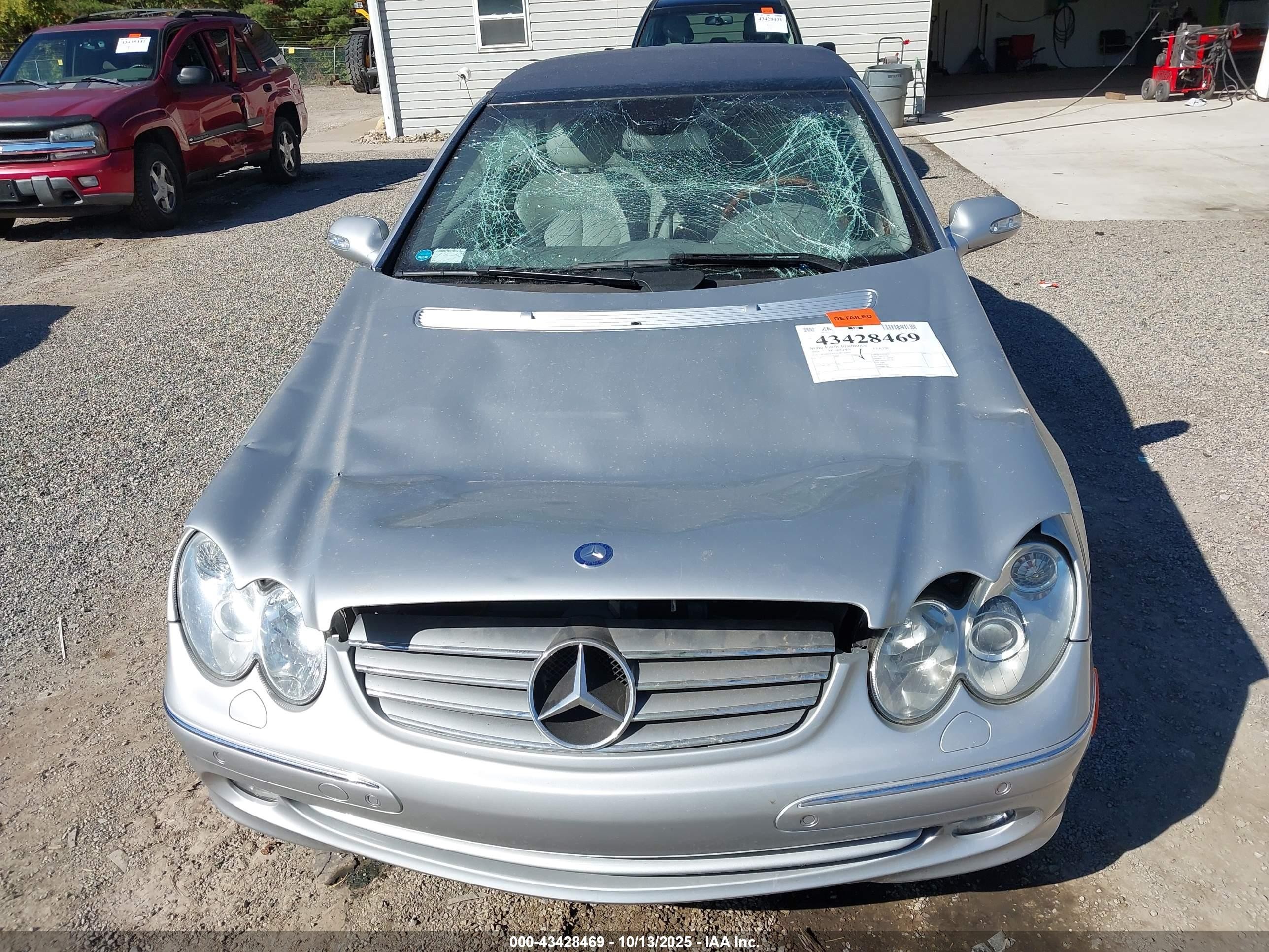 2004 Mercedes-benz Clk 320   Silver vin: WDBTK65G14T026805