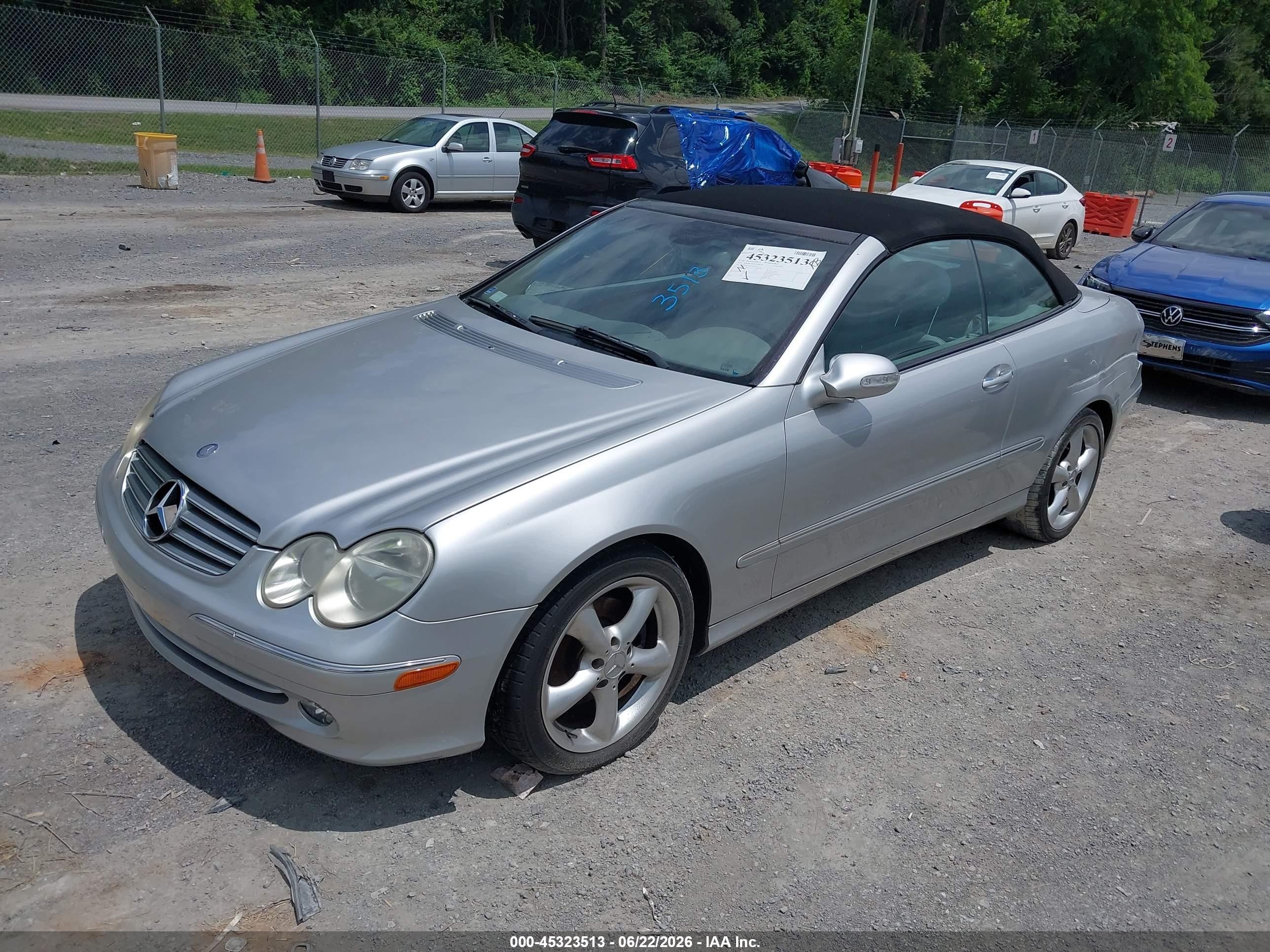 2005 Mercedes-benz Clk 320   Серебряный vin: WDBTK65G15T041726
