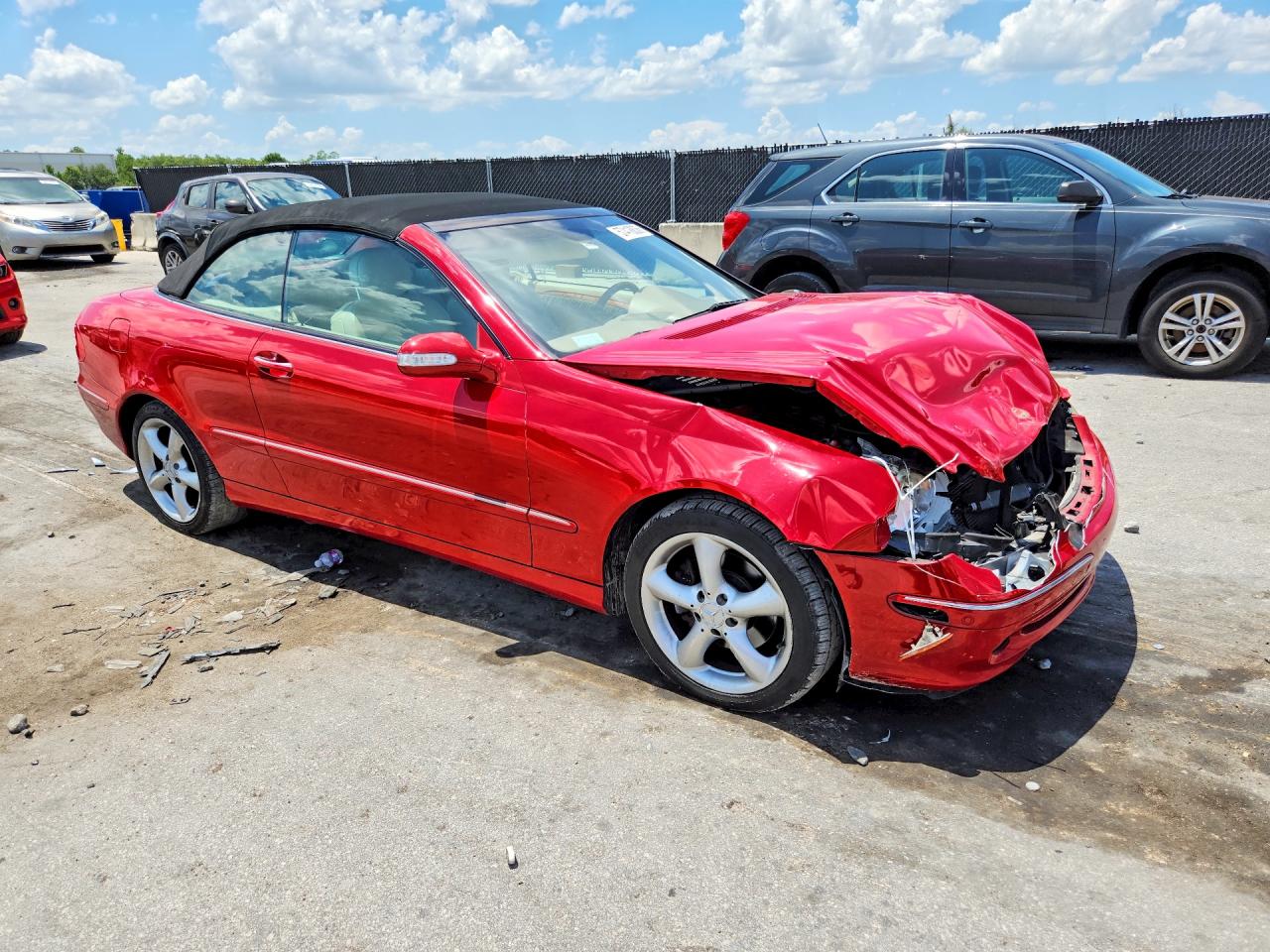2005 Mercedes-benz Clk 320 Red vin: WDBTK65G15T053889