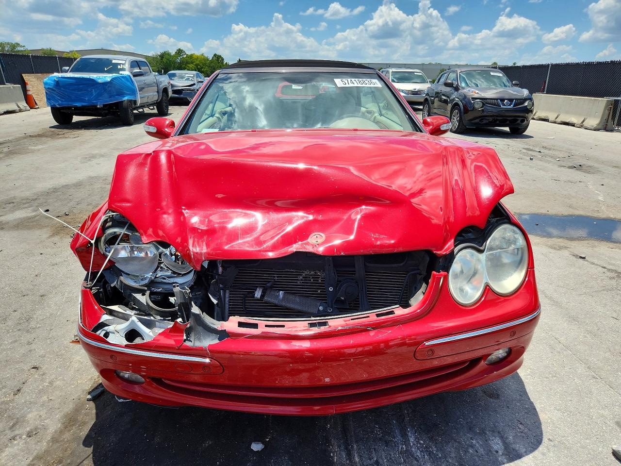 2005 Mercedes-benz Clk 320 Red vin: WDBTK65G15T053889