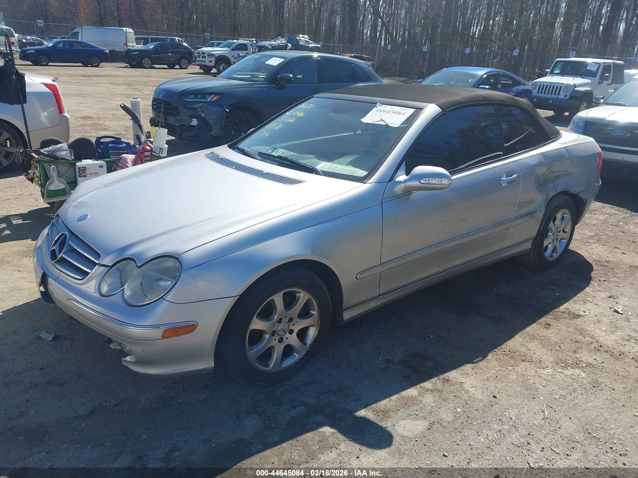2004 Mercedes-benz Clk 320   Silver vin: WDBTK65G74T014710
