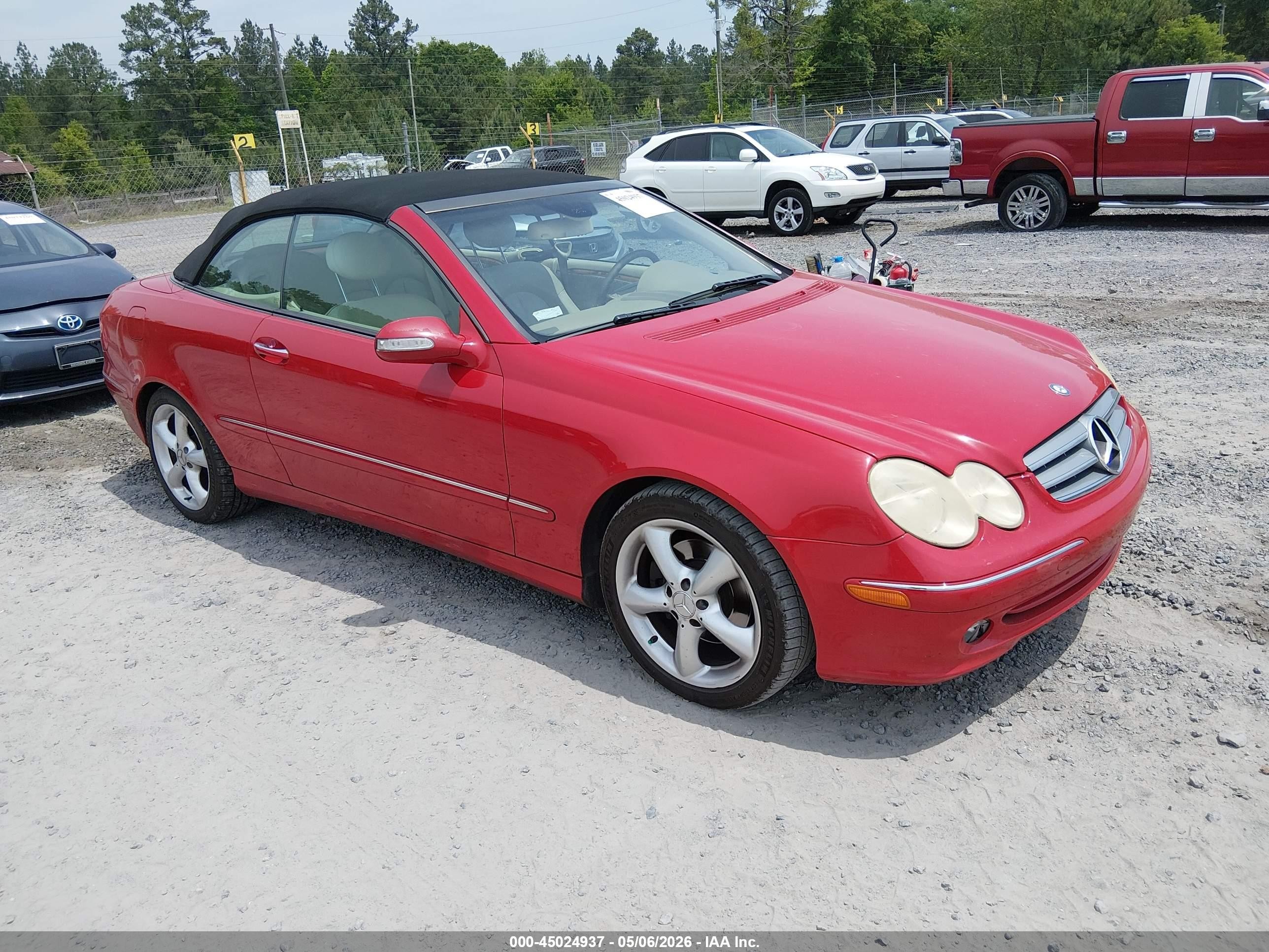 2005 Mercedes-benz Clk 320   Red vin: WDBTK65G95T055633