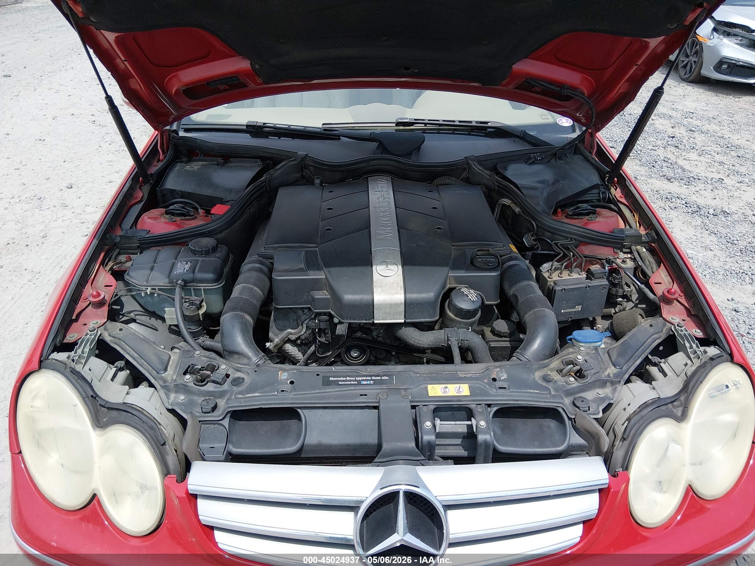 2005 Mercedes-benz Clk 320   Red vin: WDBTK65G95T055633