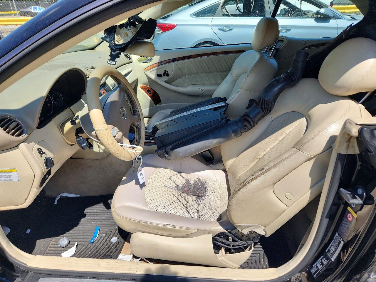 2005 Mercedes-benz Clk 320 Black vin: WDBTK65J45F120804