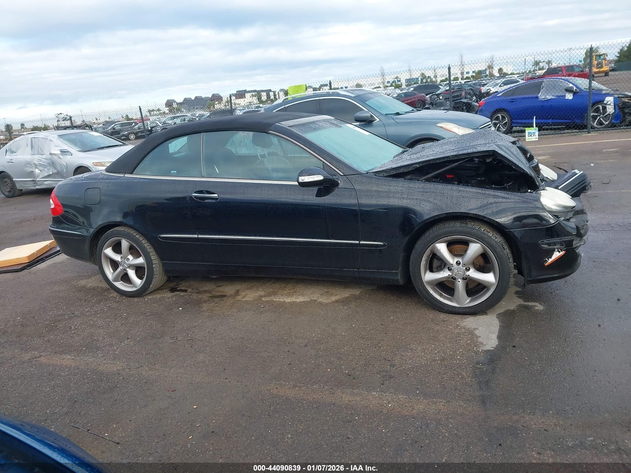 2005 Mercedes-benz Clk 320   Black vin: WDBTK65J45F122875