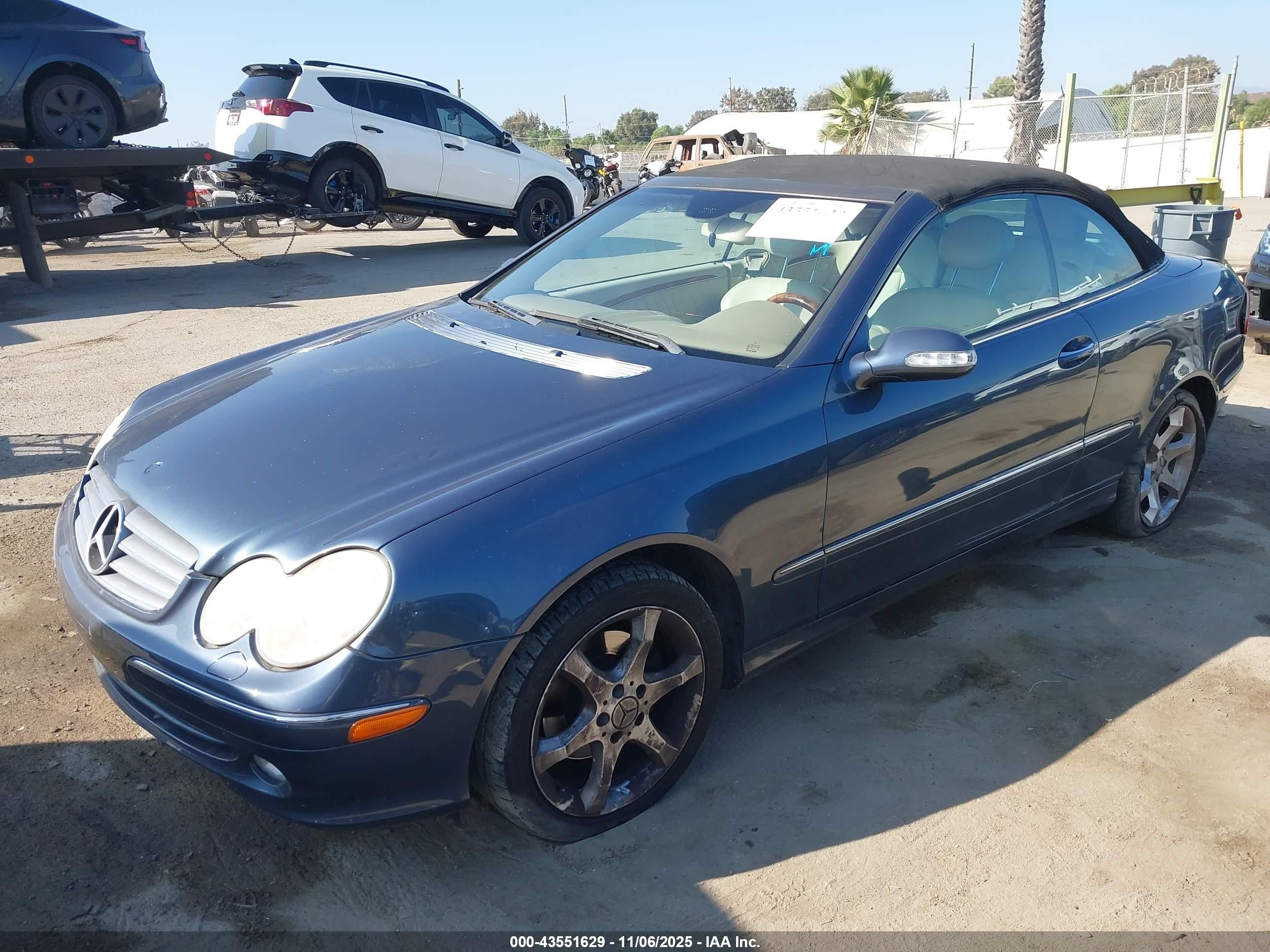 2005 Mercedes-benz Clk 320   Синий vin: WDBTK65JX5F140278