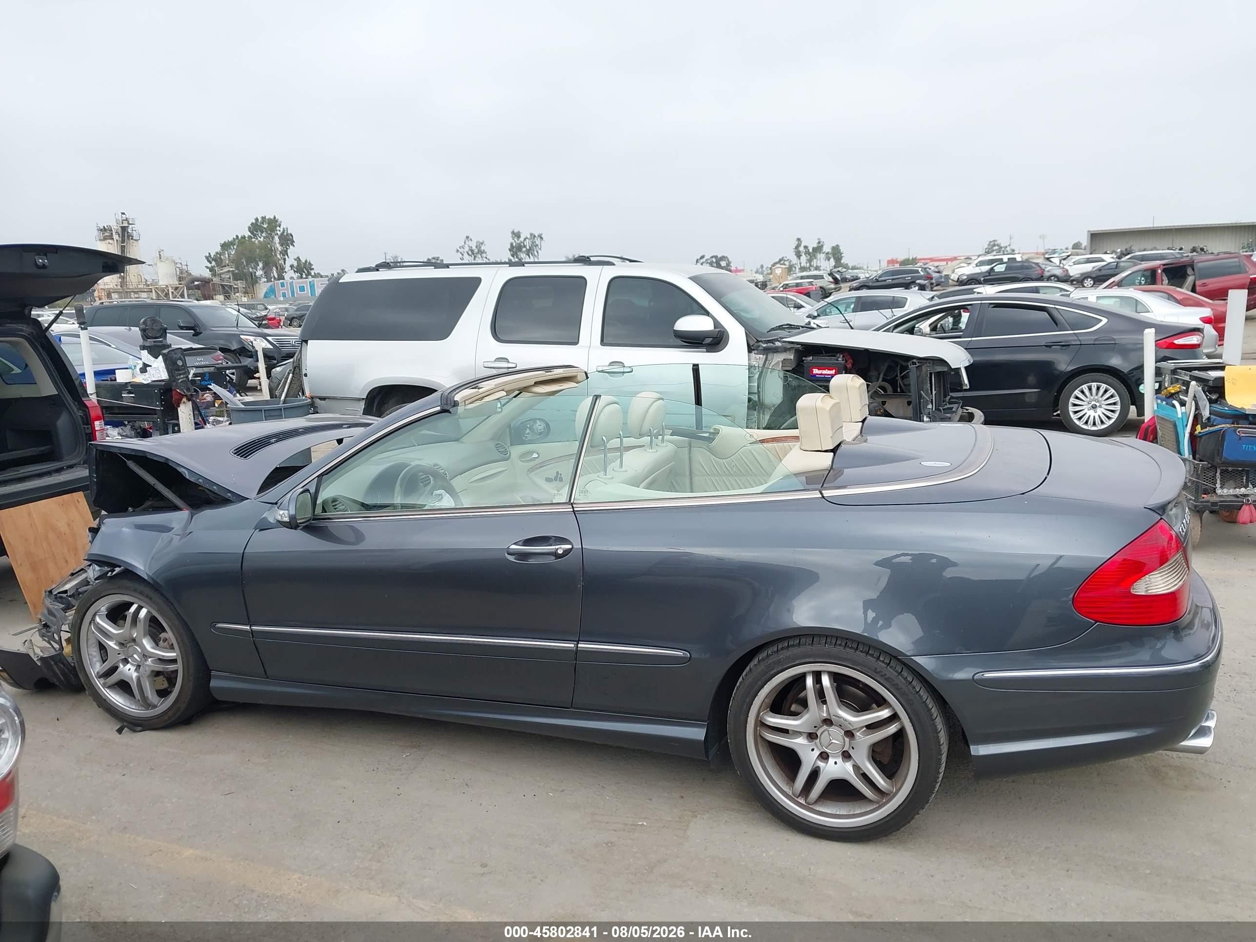 2008 Mercedes-benz Clk 550   Серый vin: WDBTK72F18T091211