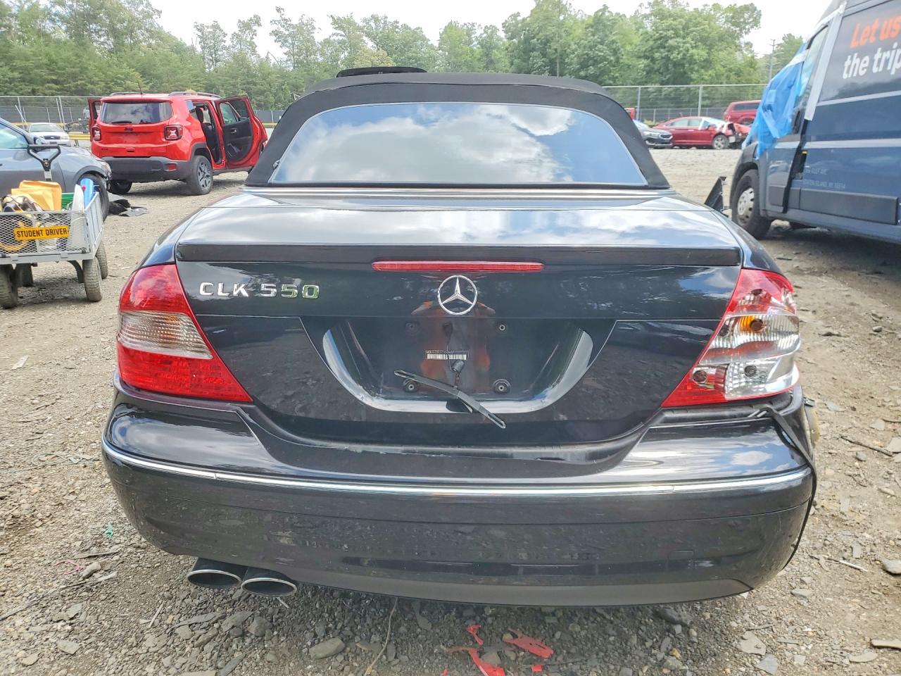 2007 Mercedes-benz Clk 550 Black vin: WDBTK72F27T079437