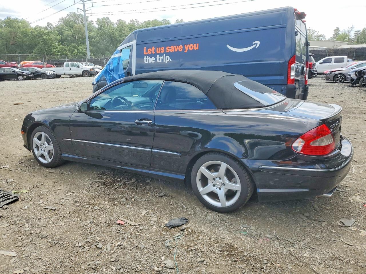 2007 Mercedes-benz Clk 550 Black vin: WDBTK72F27T079437