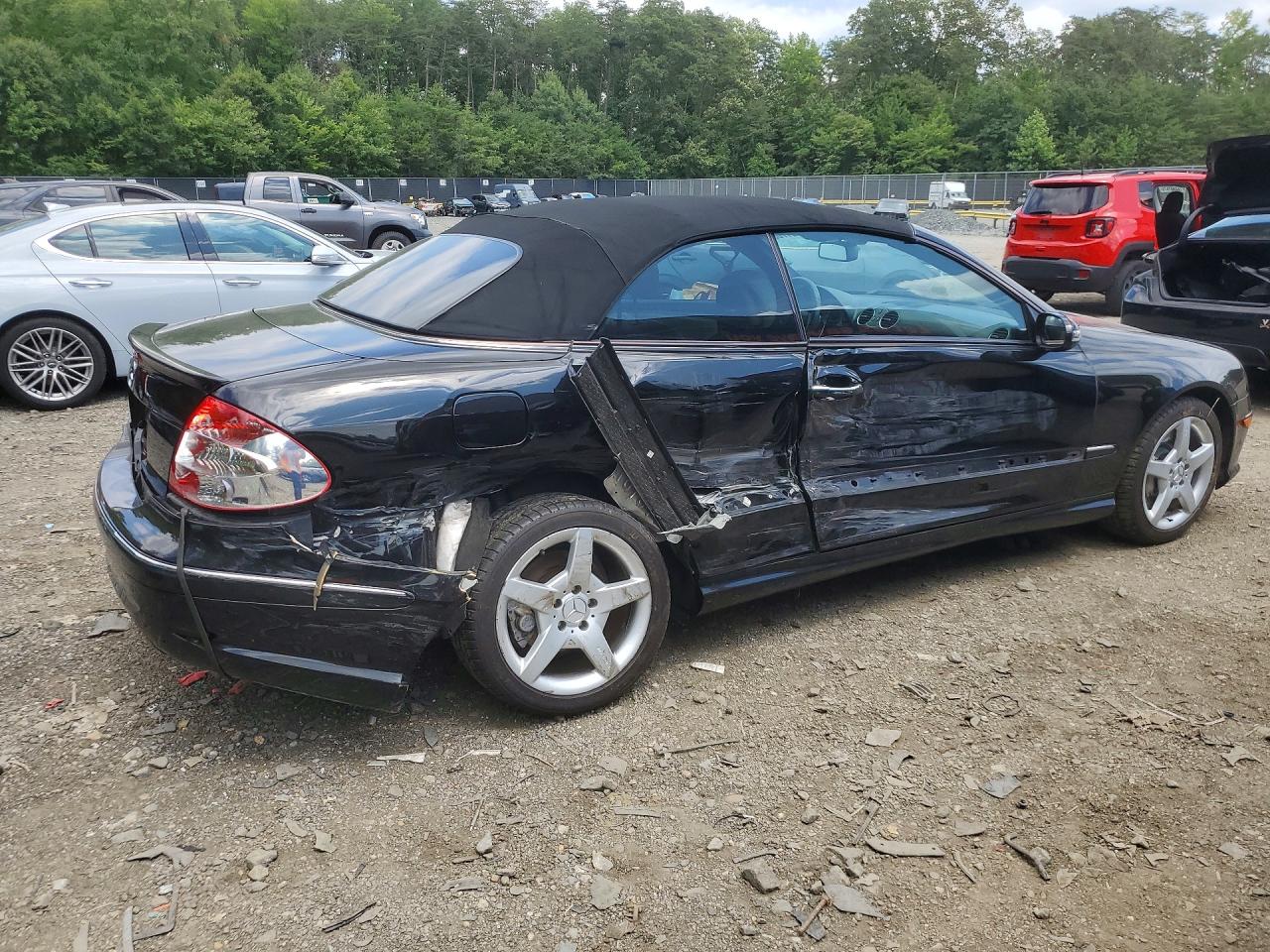 2007 Mercedes-benz Clk 550 Black vin: WDBTK72F27T079437