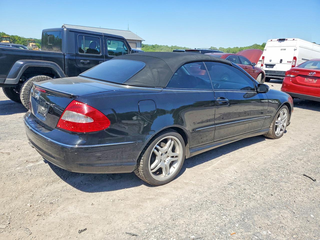 2009 Mercedes-benz Clk 550 Black vin: WDBTK72F49T101960