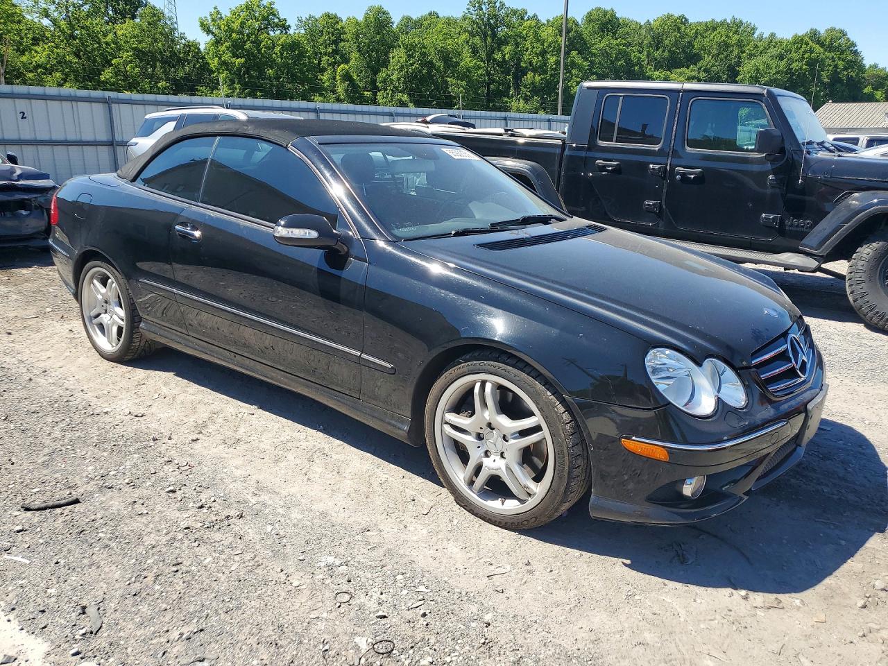 2009 Mercedes-benz Clk 550 Black vin: WDBTK72F49T101960