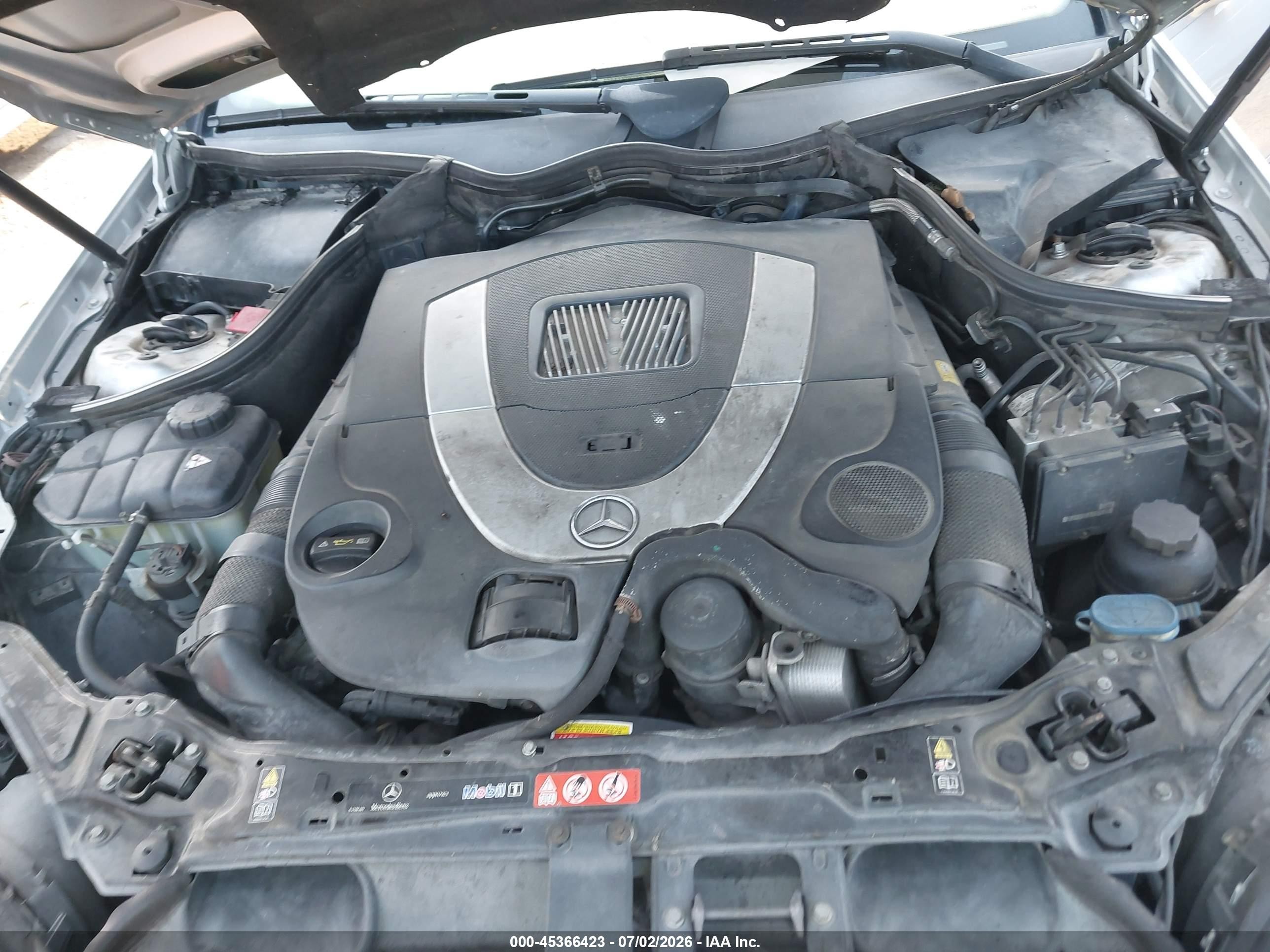 2007 Mercedes-benz Clk 550 Silver vin: WDBTK72F57T076869